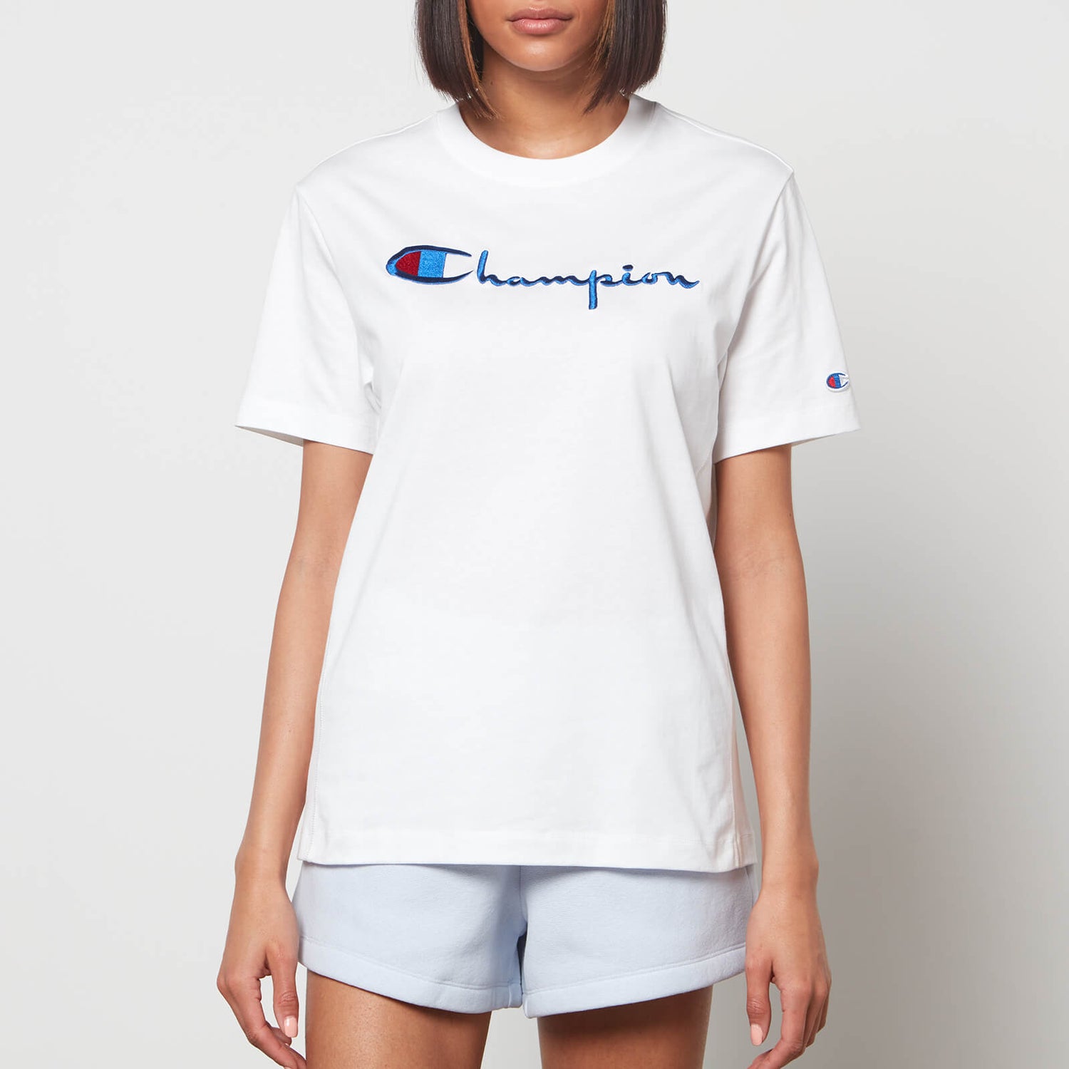 Champion Women's Regular Large Logo T-Shirt - White - XS