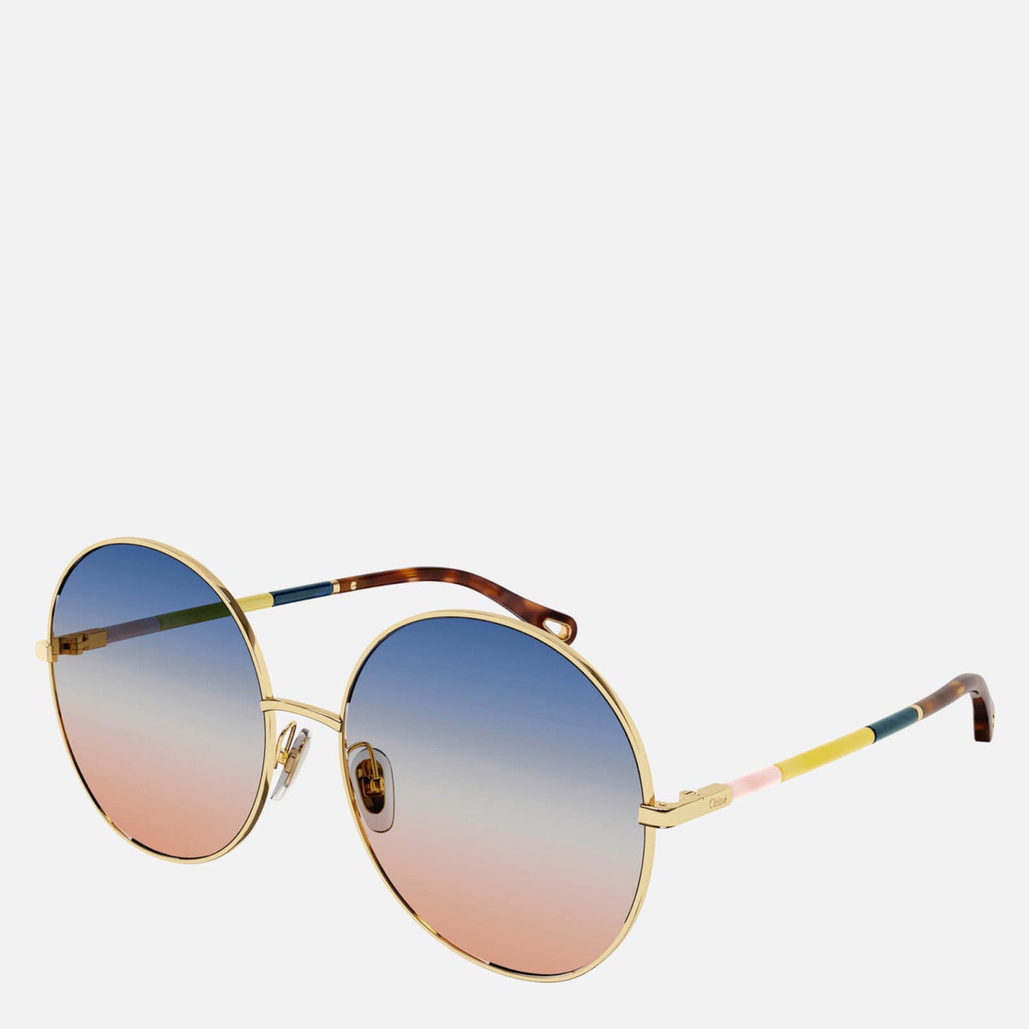 Chloé Women's Round Frame Sunglasses - Gold/Multicolor