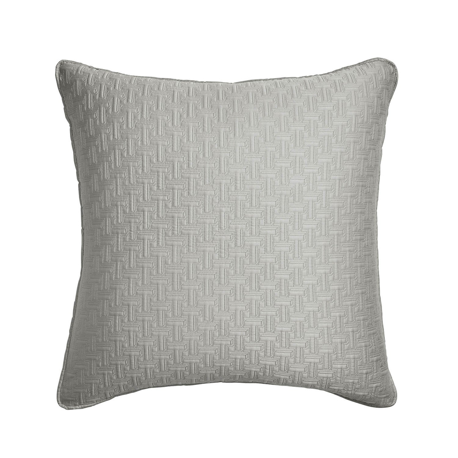 Ted Baker T Quilted Pillow Sham - 65x65cm - Silver