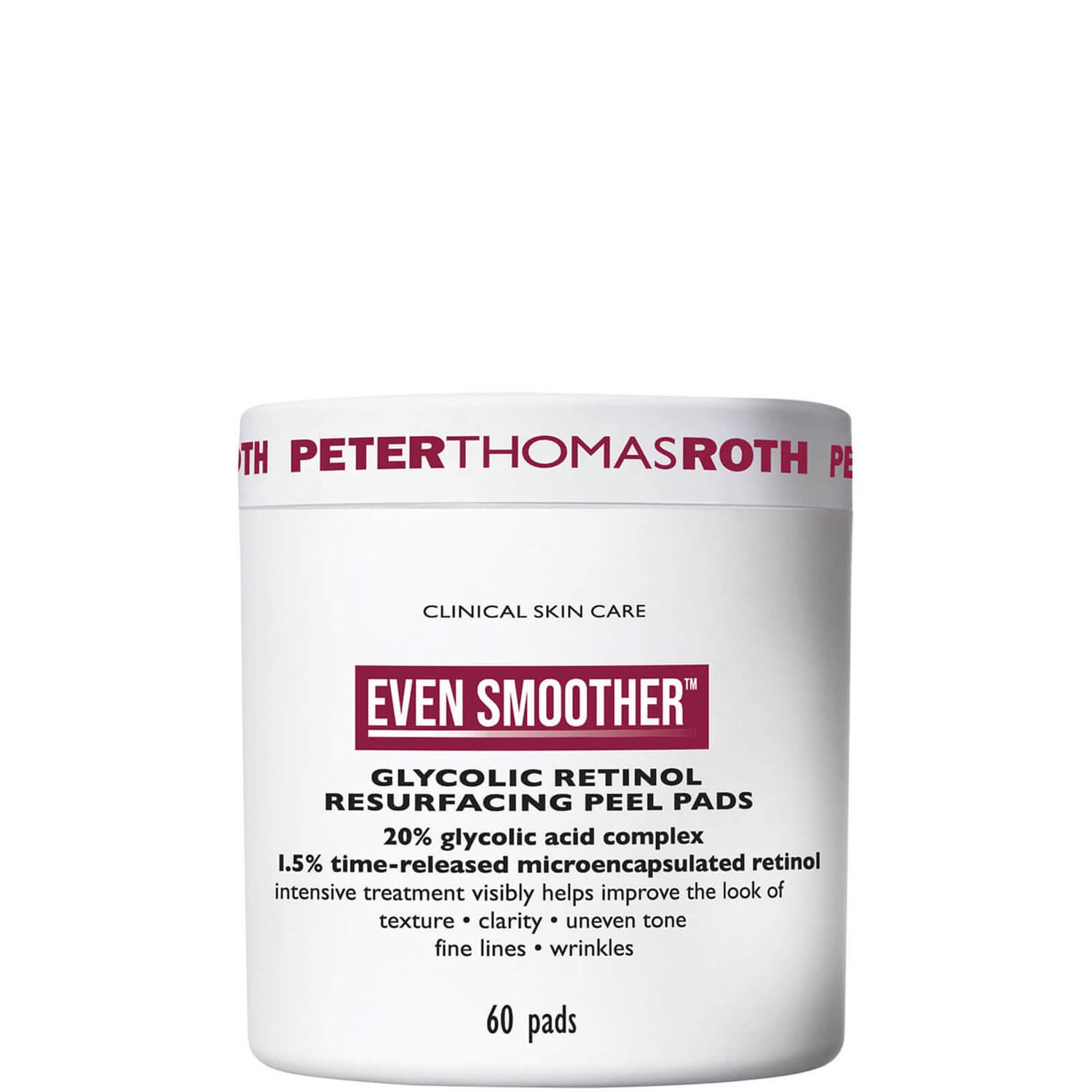 Peter Thomas Roth Even Smoother Glycolic Retinol Resurfacing Peel Pads (60 Pads)