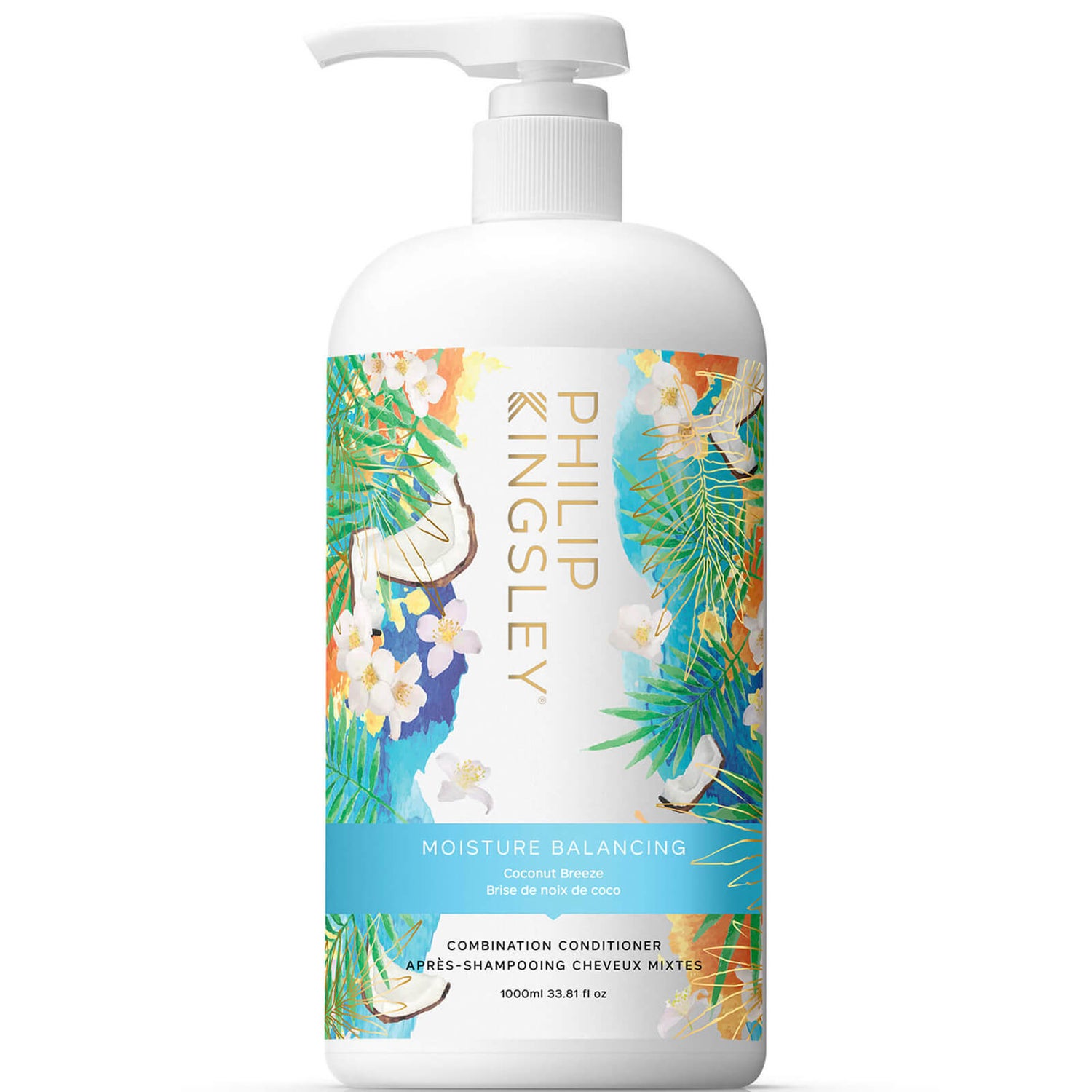 Philip Kingsley Limited Edition Coconut Breeze Body Building Shampoo and Moisture Balancing Conditioner 1000ml