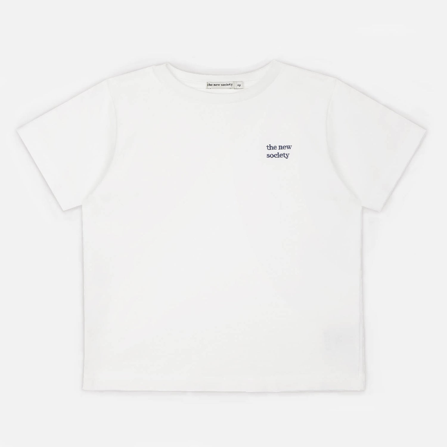 The New Society Kids' Logo Embroidery Tee - White - 2 Years