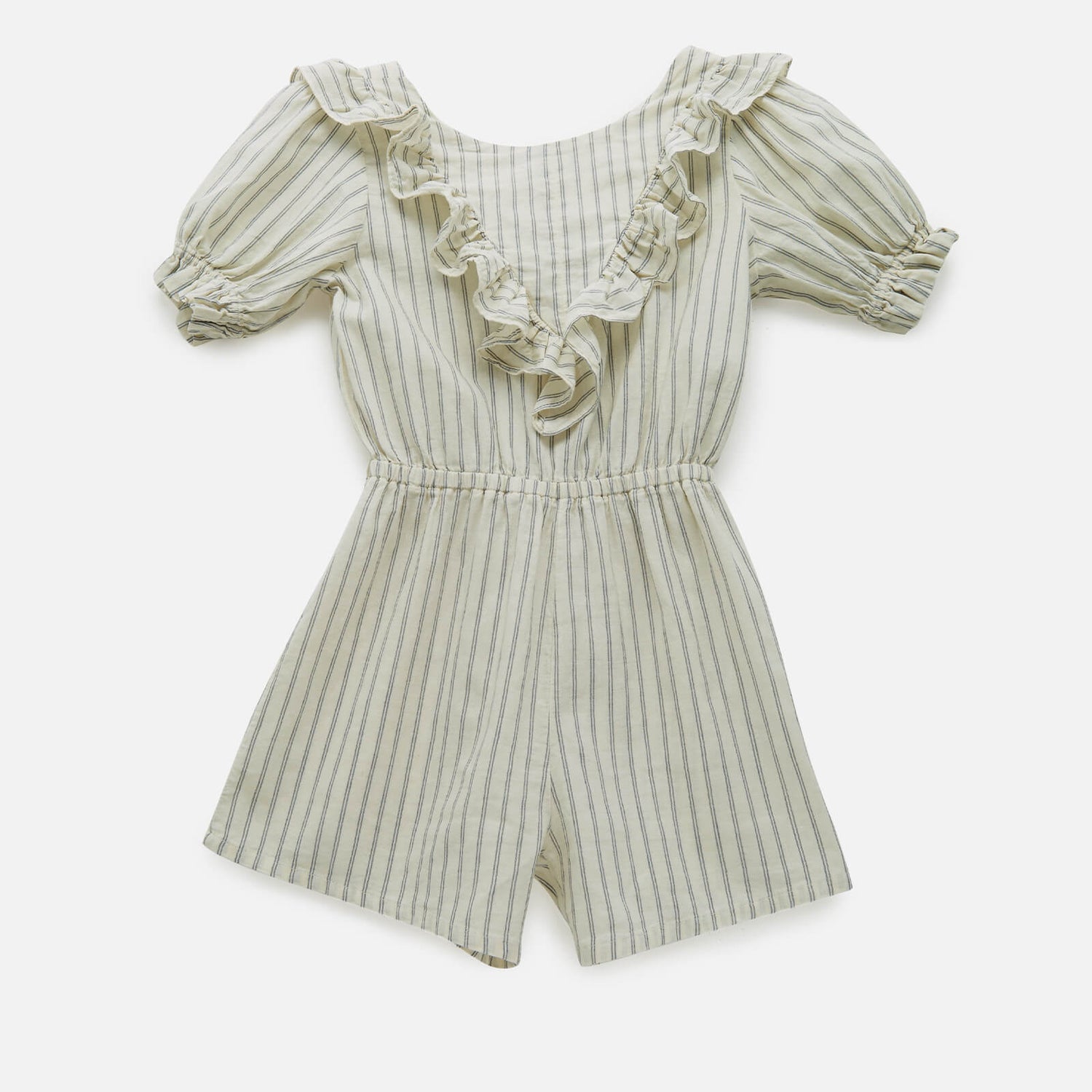 The New Society Kids' Classic Stripe Jumpsuit - White
