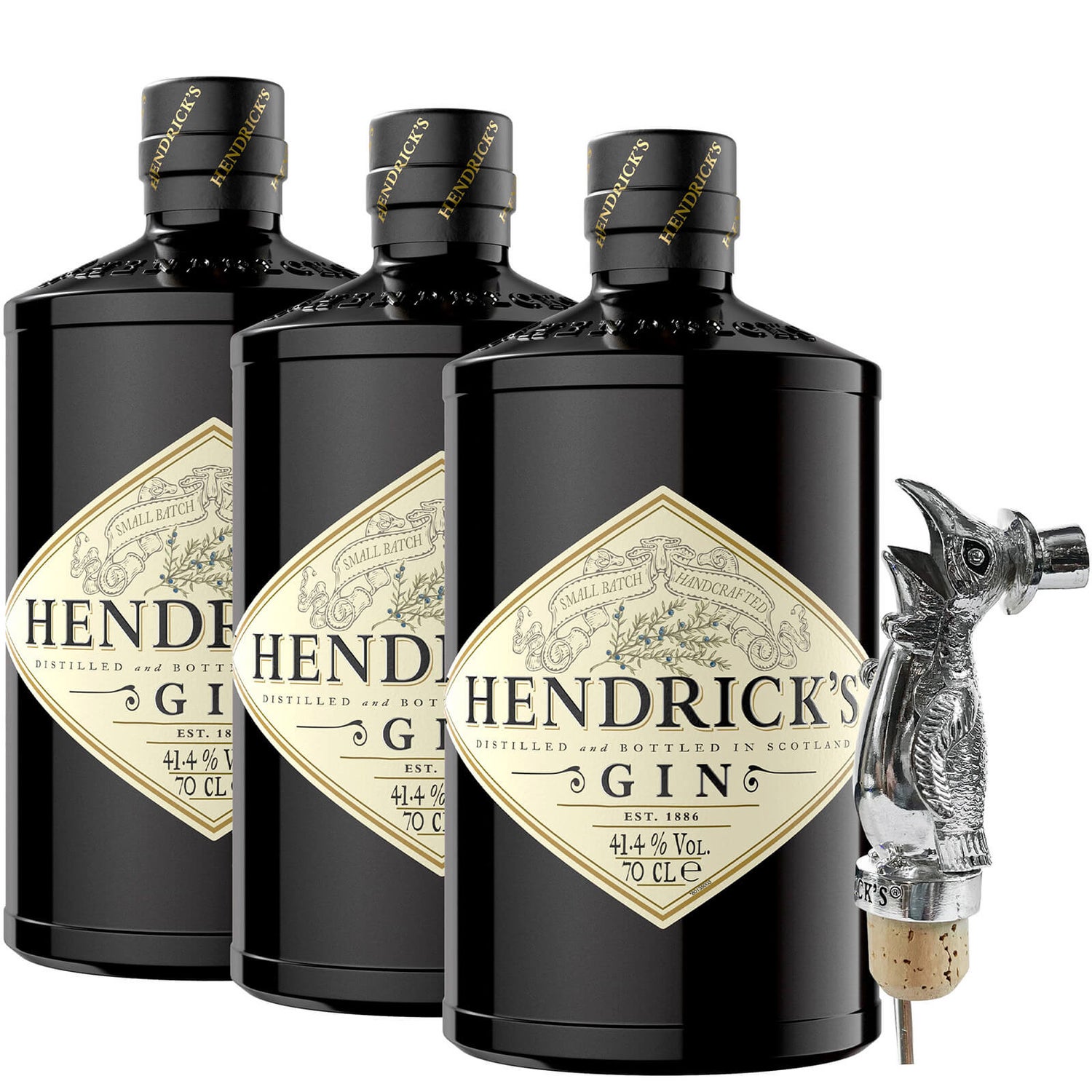 Hendrick's Original Gin Trio with Exclusive Hendrick's Penguin Pourer
