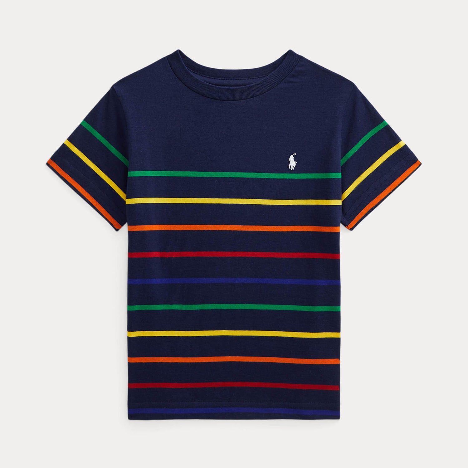 Ralph Lauren Boys' Short Sleeve Stripe T-Shirt - Newport Navy Multi