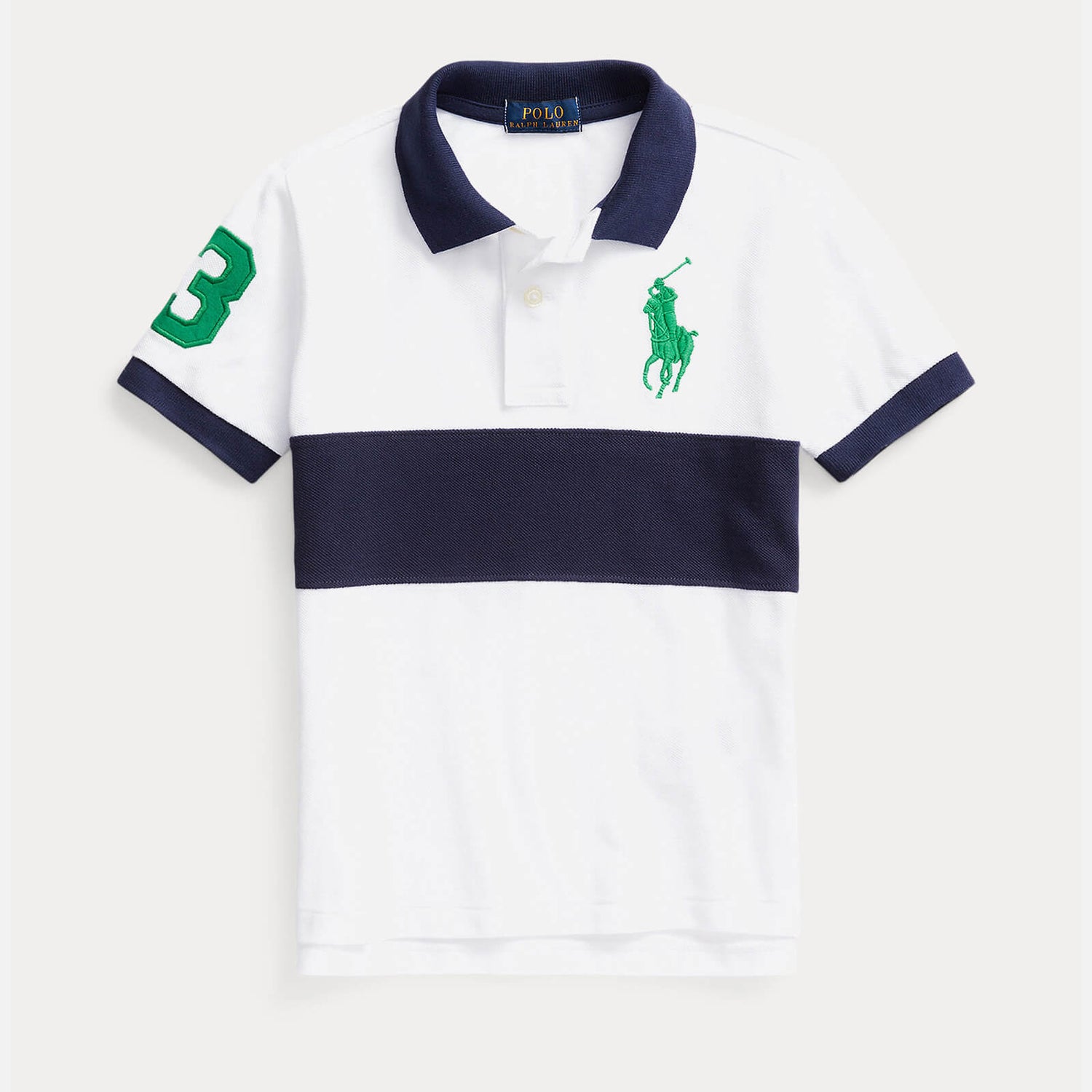 Ralph Lauren Boys' Short Sleeve Pony Logo Polo Shirt - White Multi