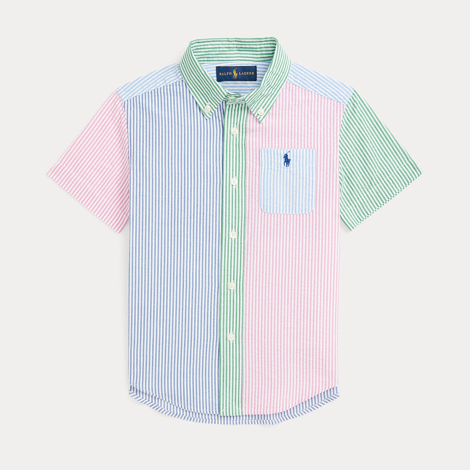 Ralph Lauren Boys' Short Sleeve Sport Shirt - Stripe Funshirt