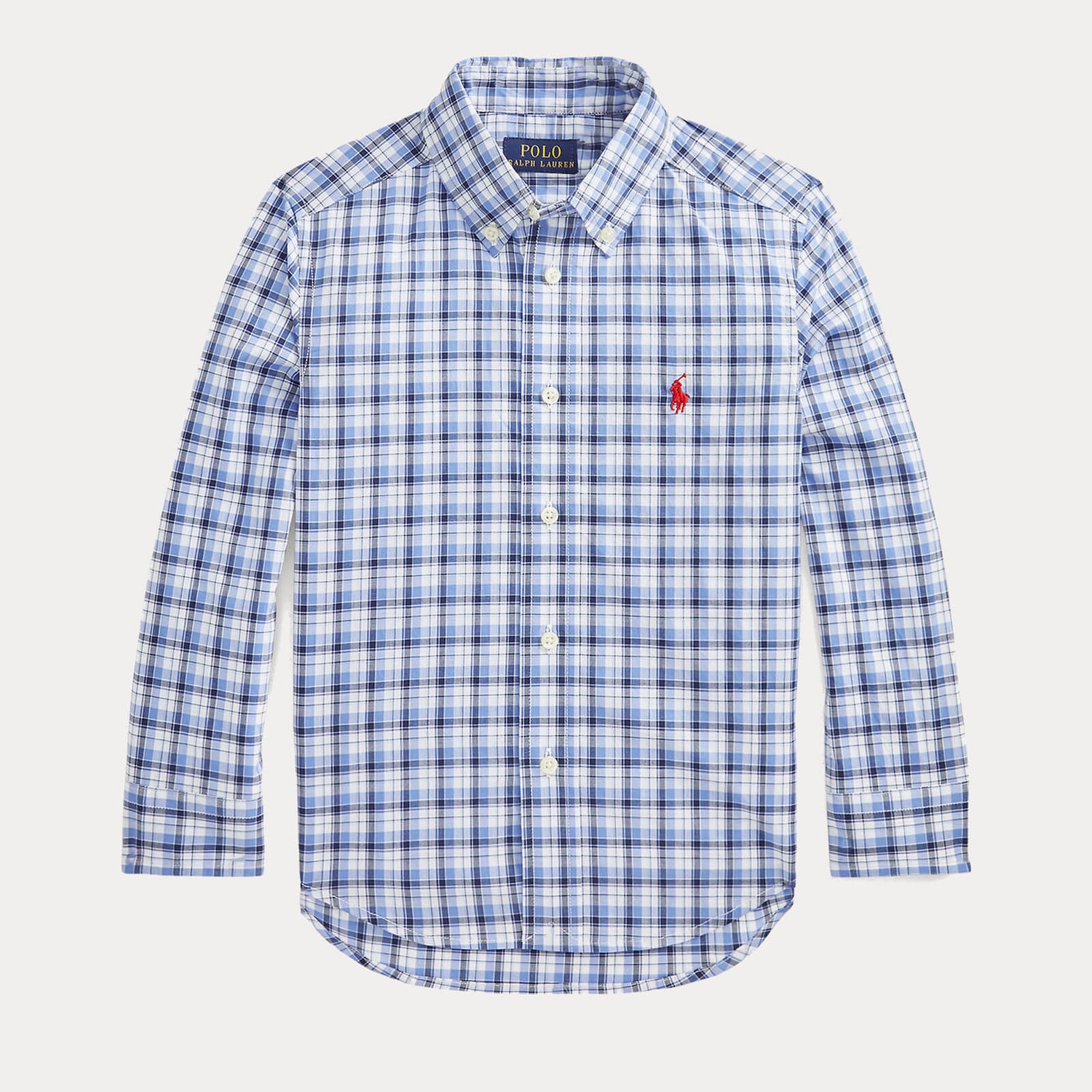 Ralph Lauren Boys' Long Sleeve Plaid Sport Shirt - Blue Multi