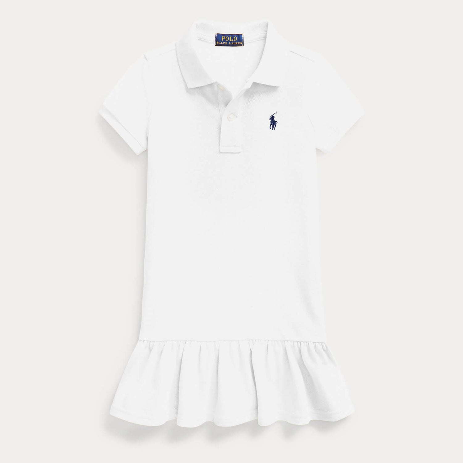 Ralph Lauren Girls Polo Dress - White - 6 Years