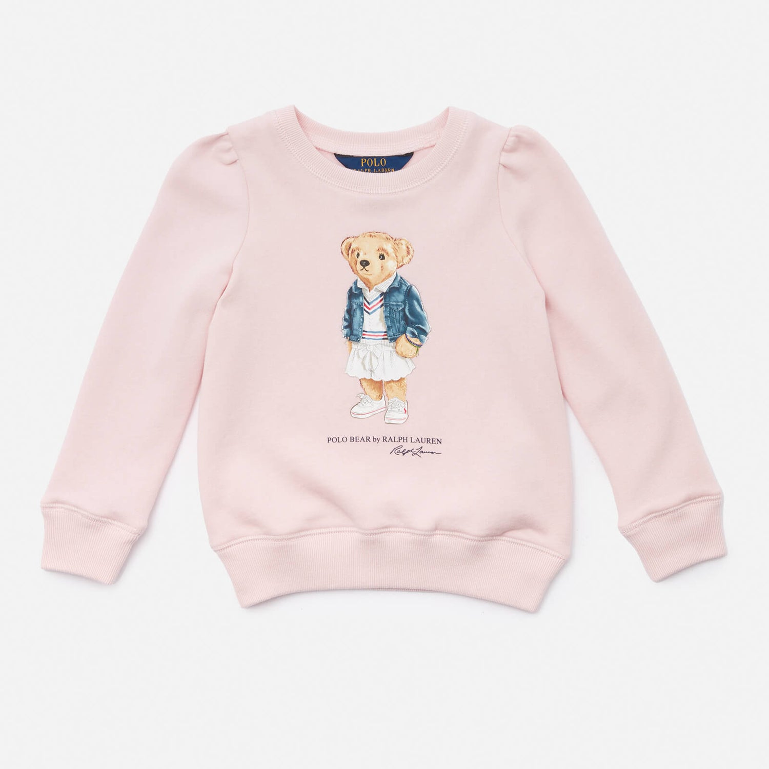 Ralph Lauren Girls' Bear Sweatshirt - Hint of Pink