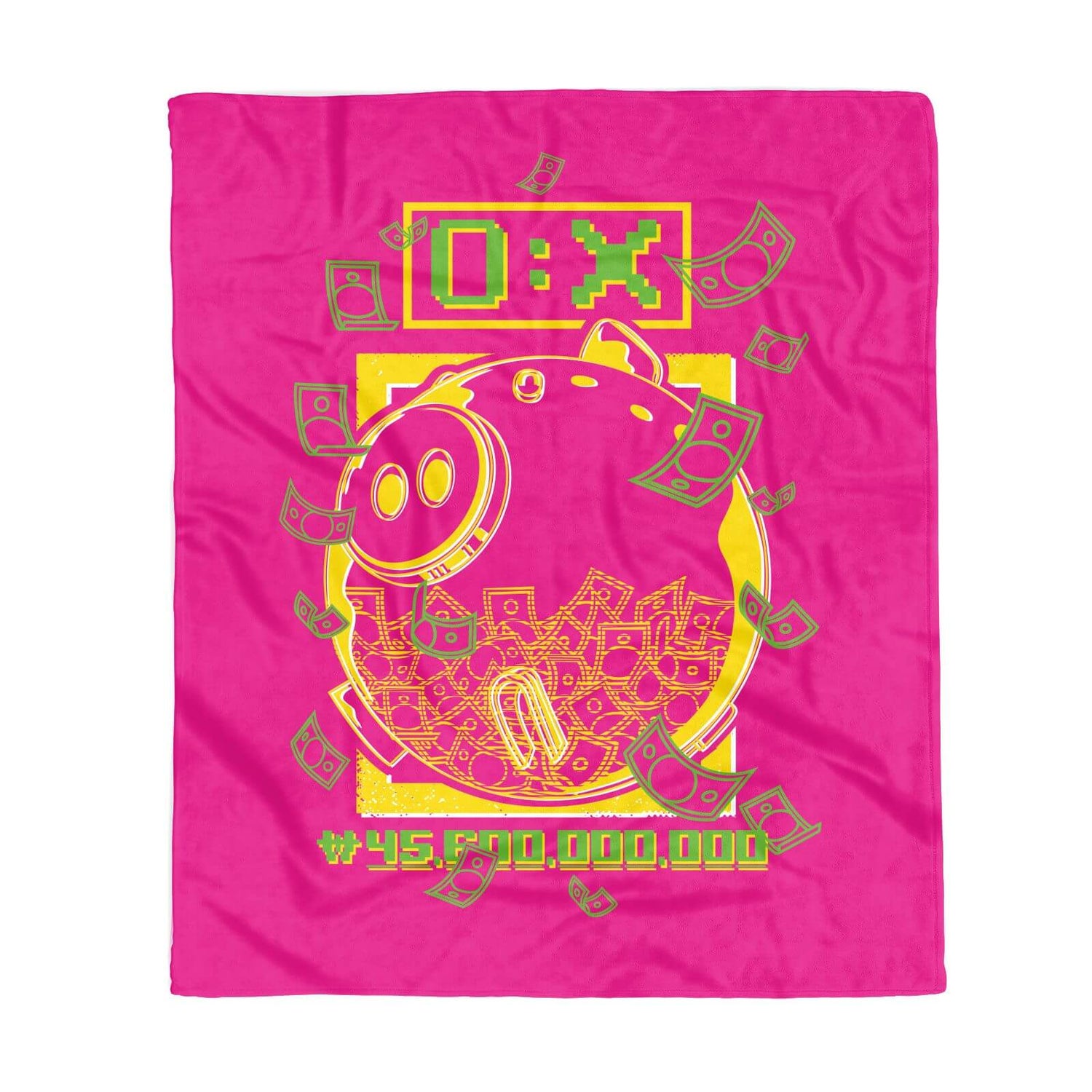 Squid Game Piggy Bank Fleece Blanket - L