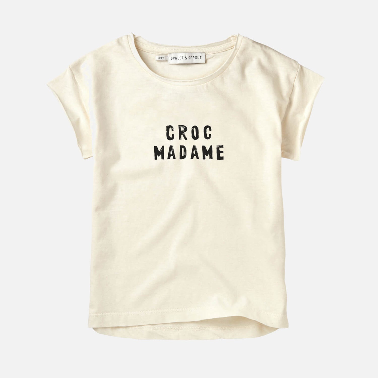 Sproet + Sprout Kids' Croc Madame T-Shirt - Summer White - 6 Months