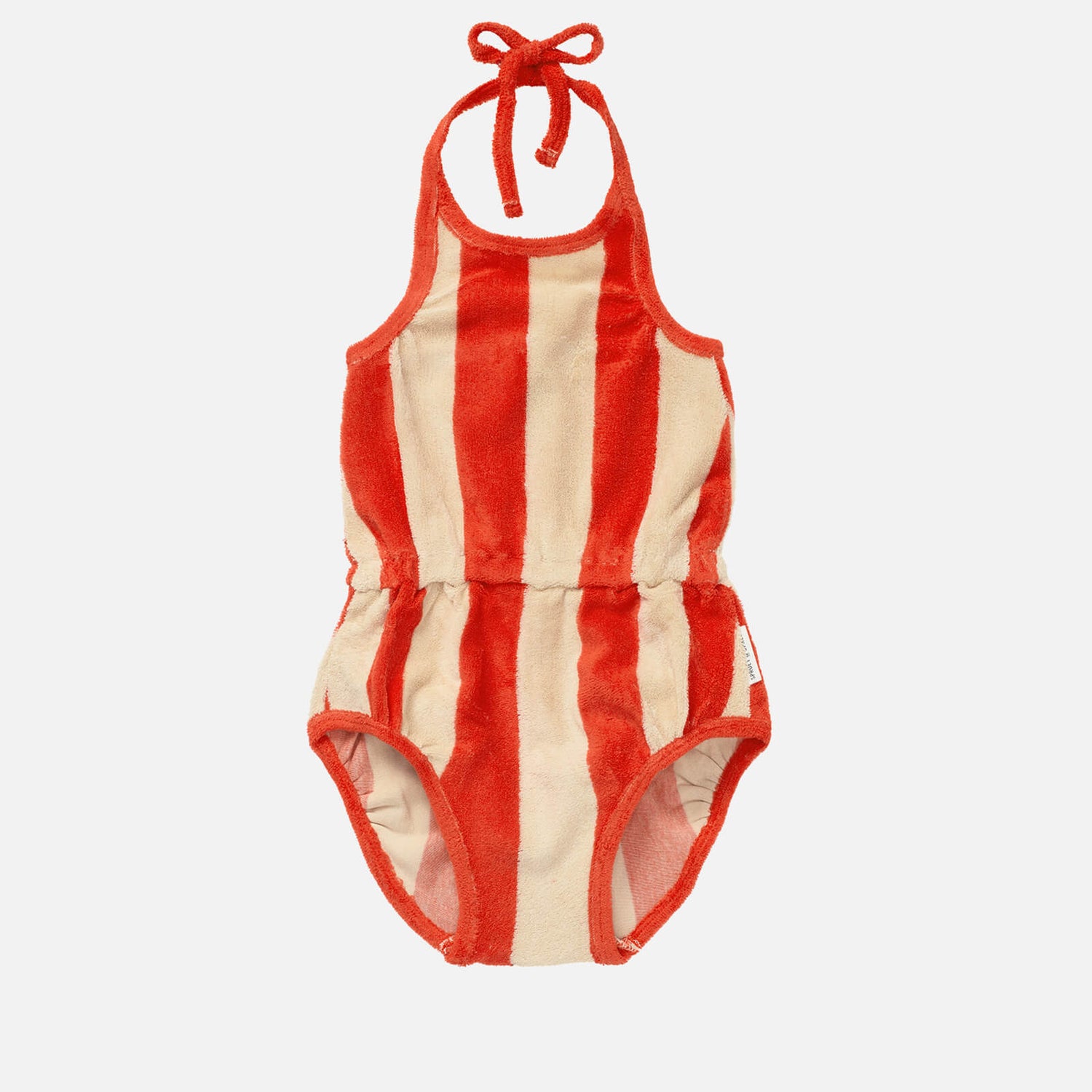 Sproet + Sprout Stripe Terry Bodysuit - Poppy Red Stripe - 3 Months