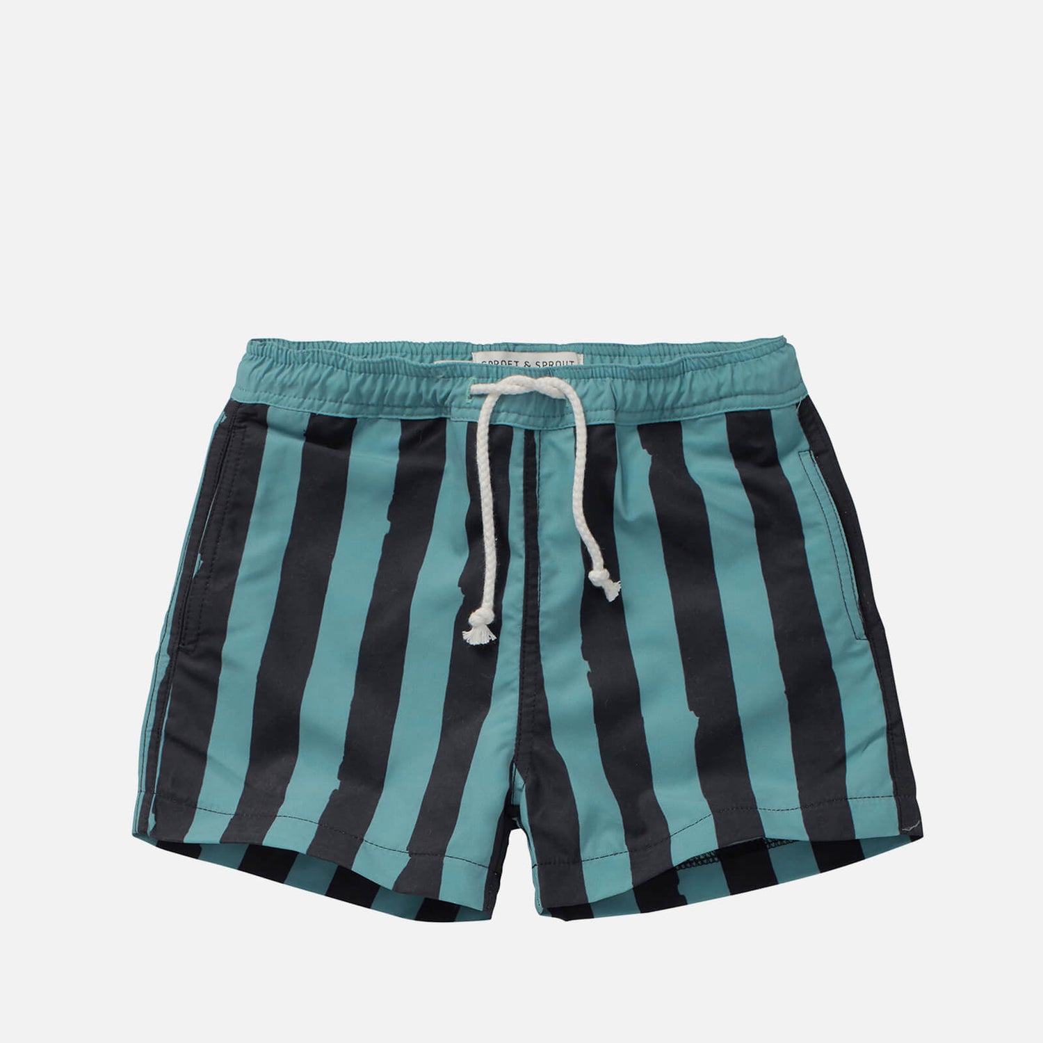 Sproet + Sprout Kids' Stripe Swim Shorts - Light Petrol