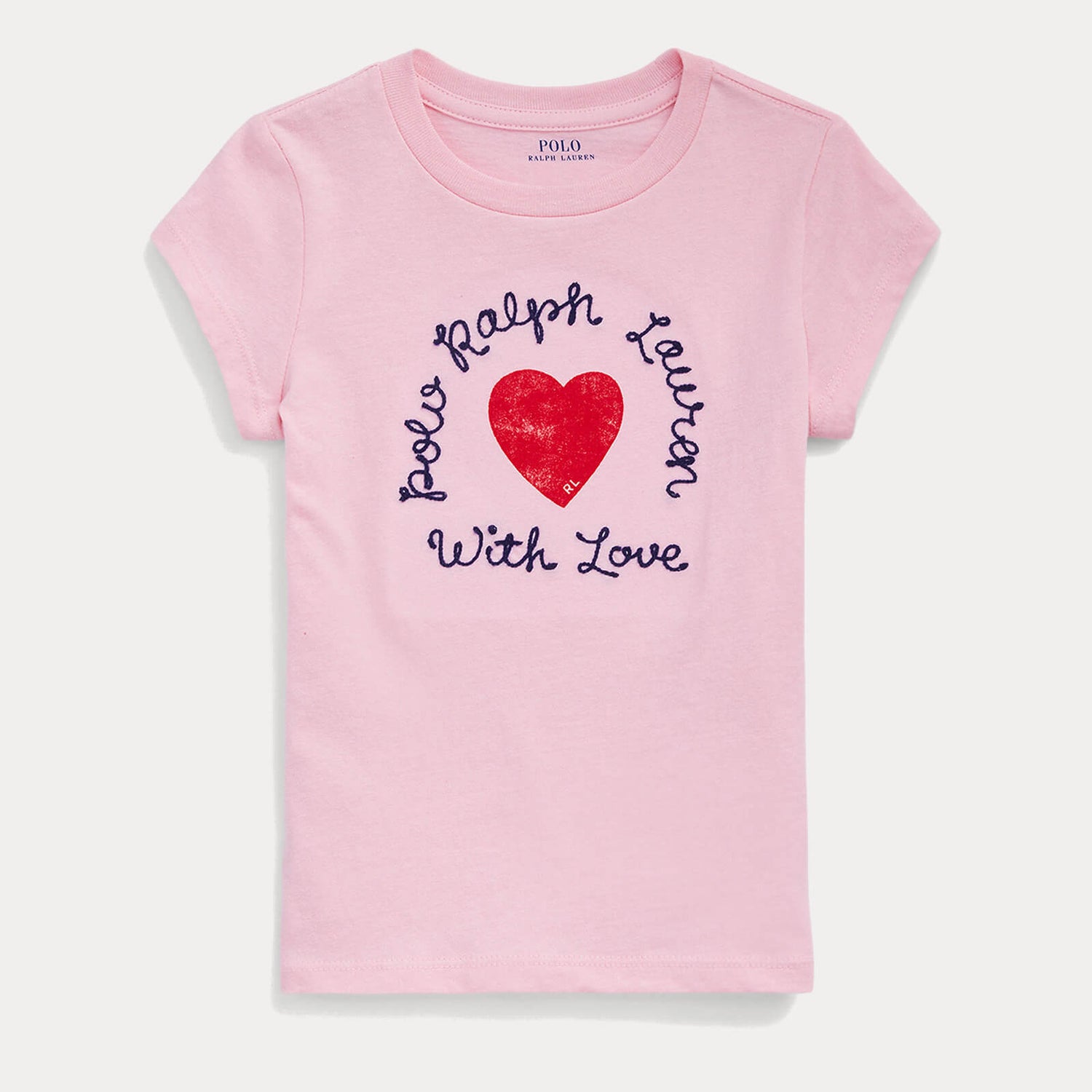 Polo Ralph Lauren Girls' Valentines Heart T-Shirt - Garden Pink - 2 Years