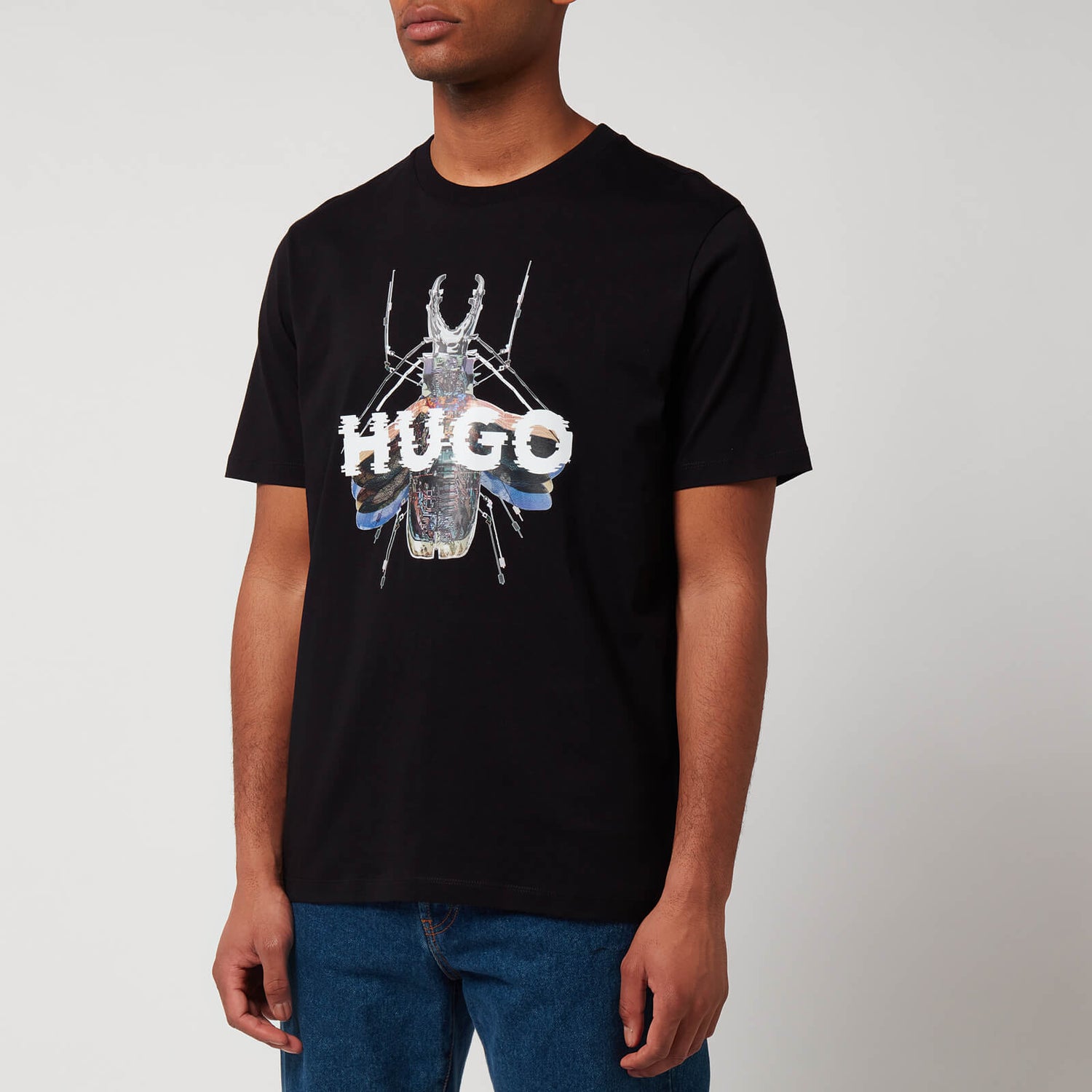 HUGO Men's Dugy Printed T-Shirt - Black - S