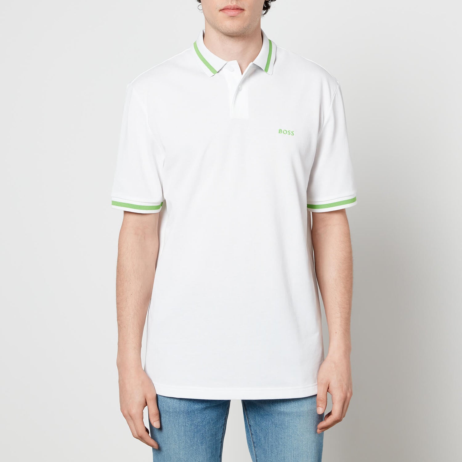 BOSS Green Men's Pio Polo Shirt - White