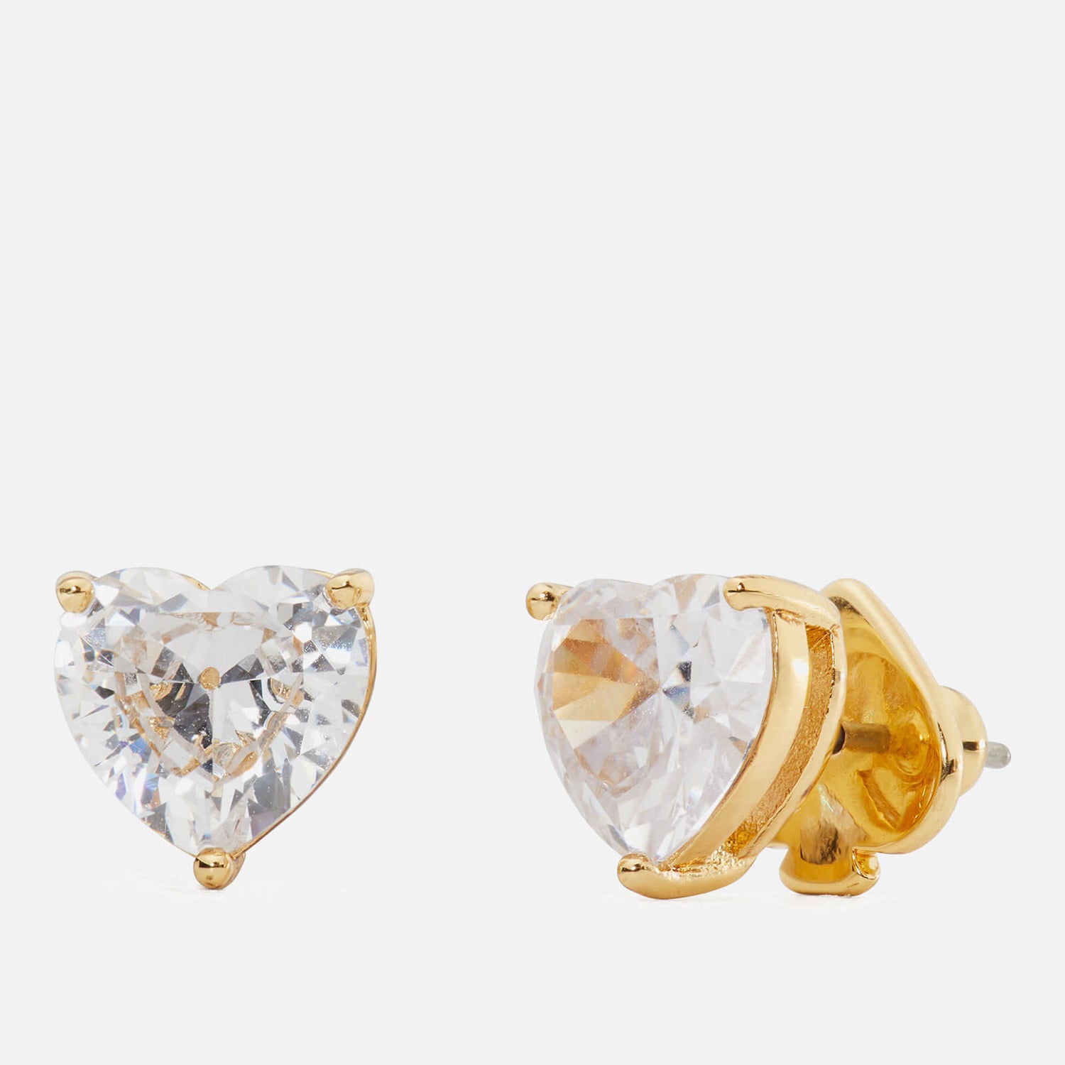 Kate Spade New York Women's Heart Studs - Clear/Gold