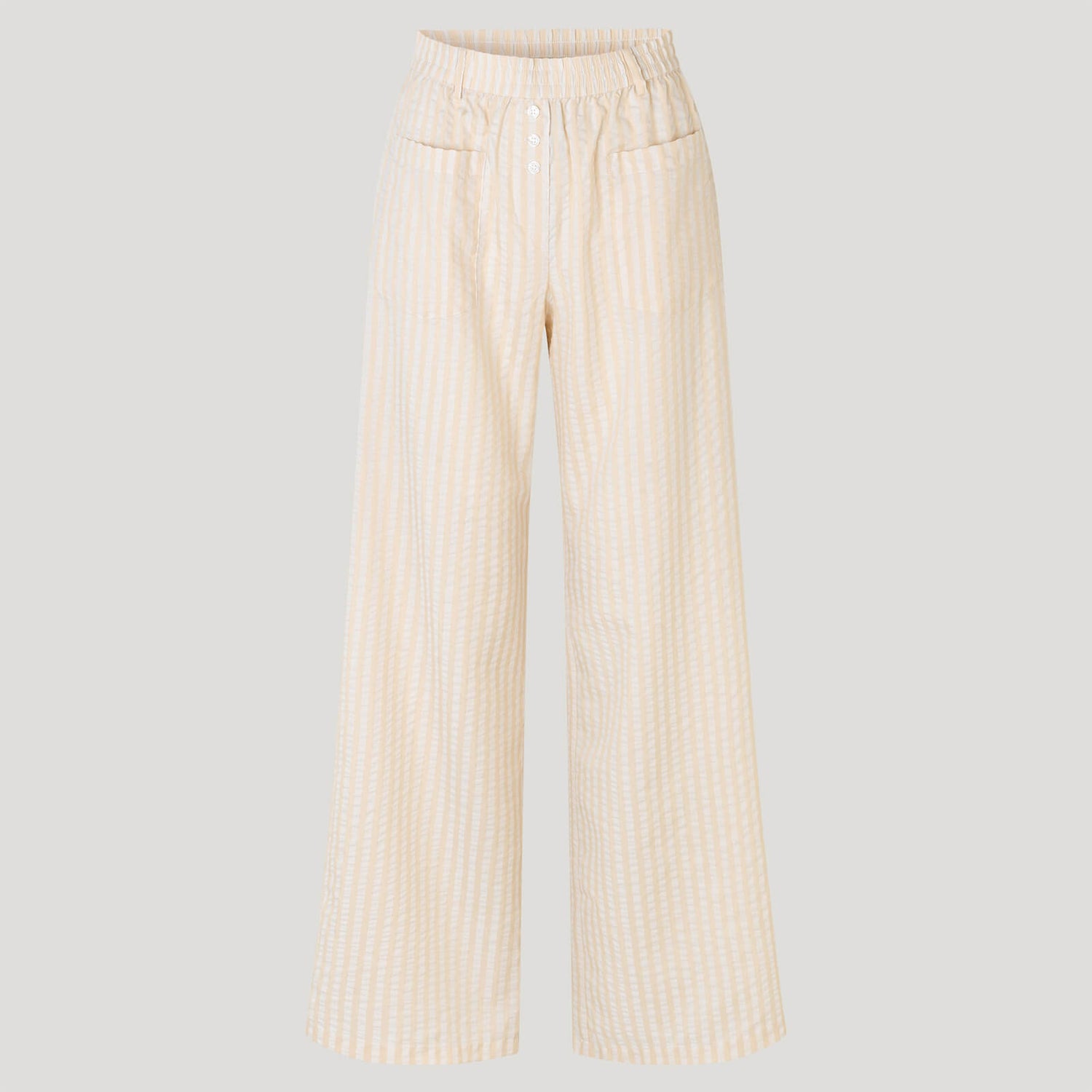 Baum Und Pferdgarten Women's Nibal Trousers - White Crème Stripe - EU 34/UK 6