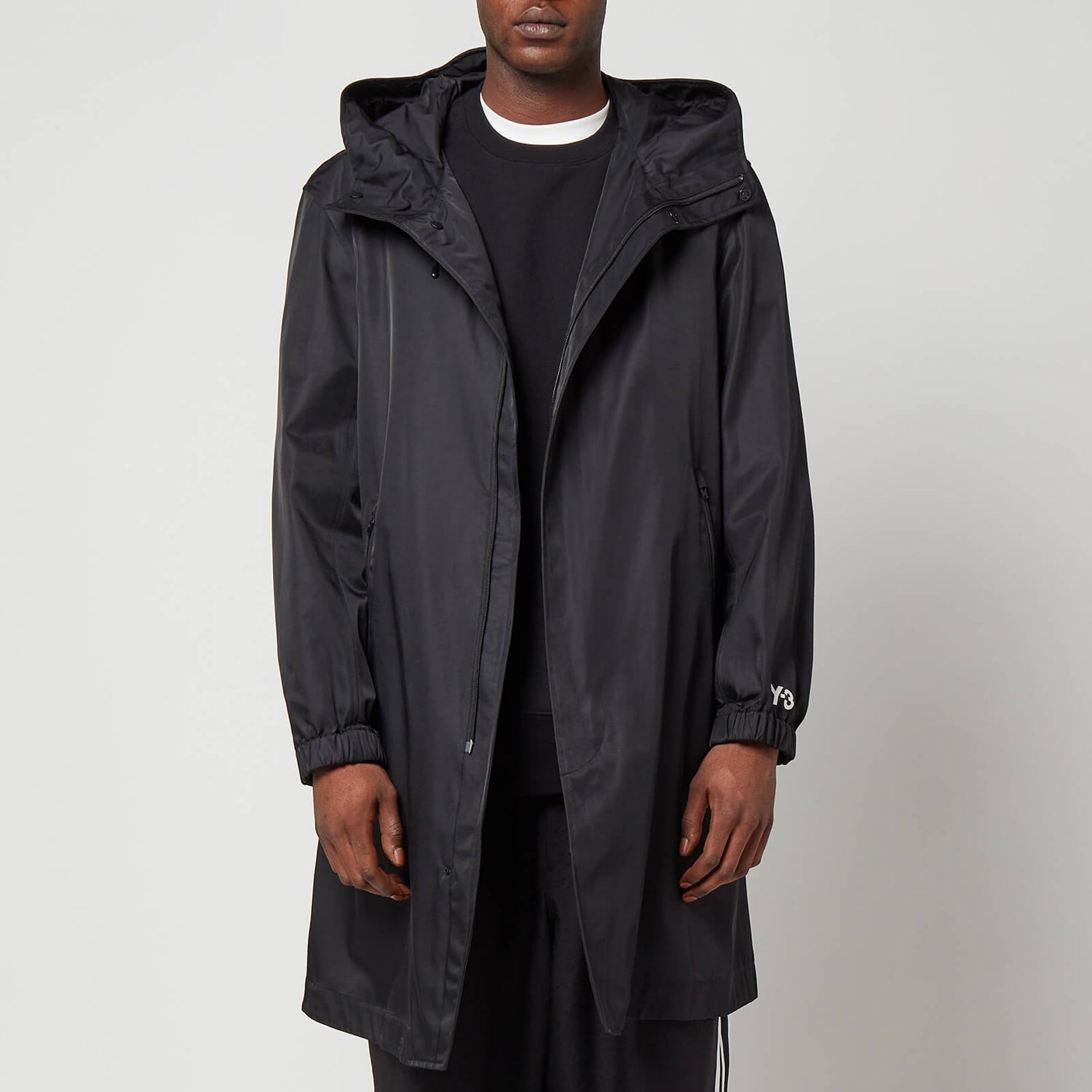 Y-3 Men's Hooded Coat - Black - S