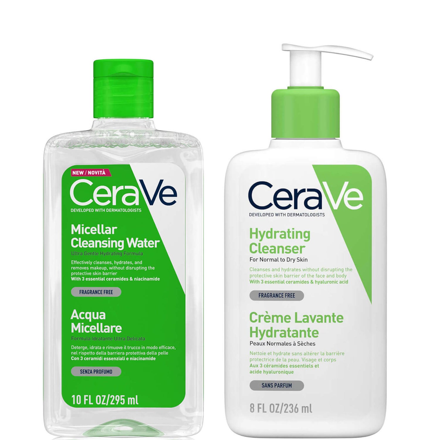 CeraVe Hydrating Double Detergente Duo
