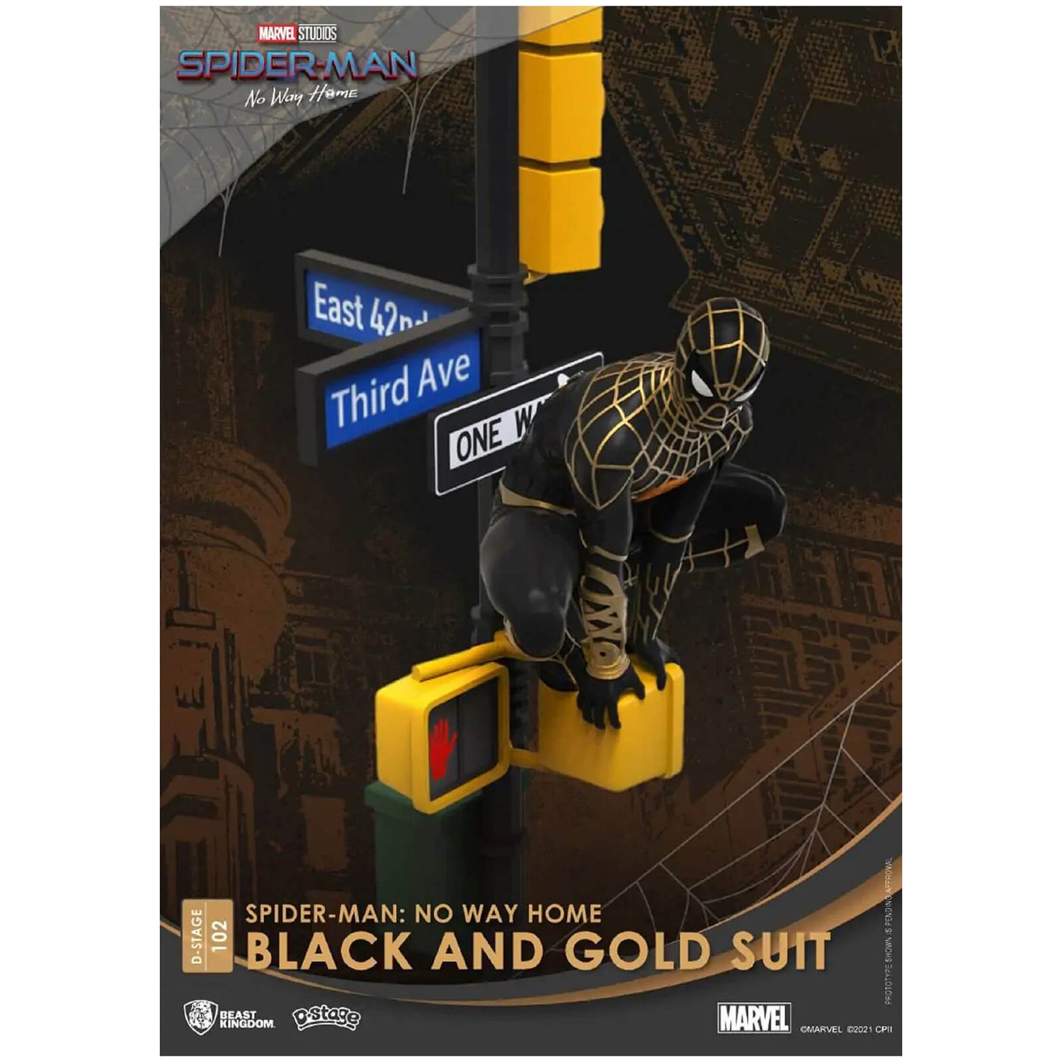 Beast Kingdom Spider-Man: No Way Home D-Stage Diorama - Spider-Man (Black & Gold Suit)