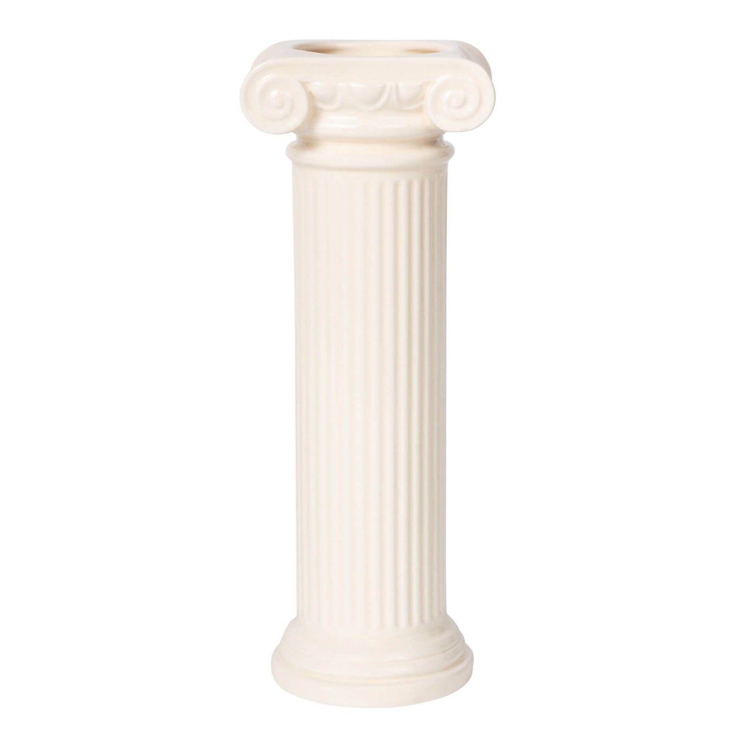 DOIY Athena Pillar Ceramic Vase - White