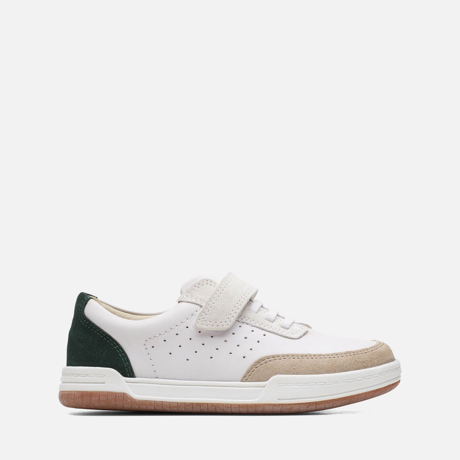 Clarks Toddler Fawn Hero Trainers - White/Green