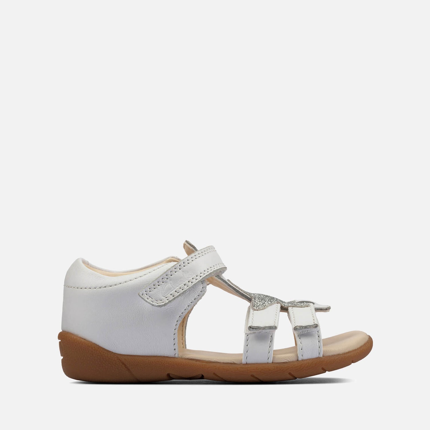 Clarks Toddler Zora Summer Sandals - White Leather