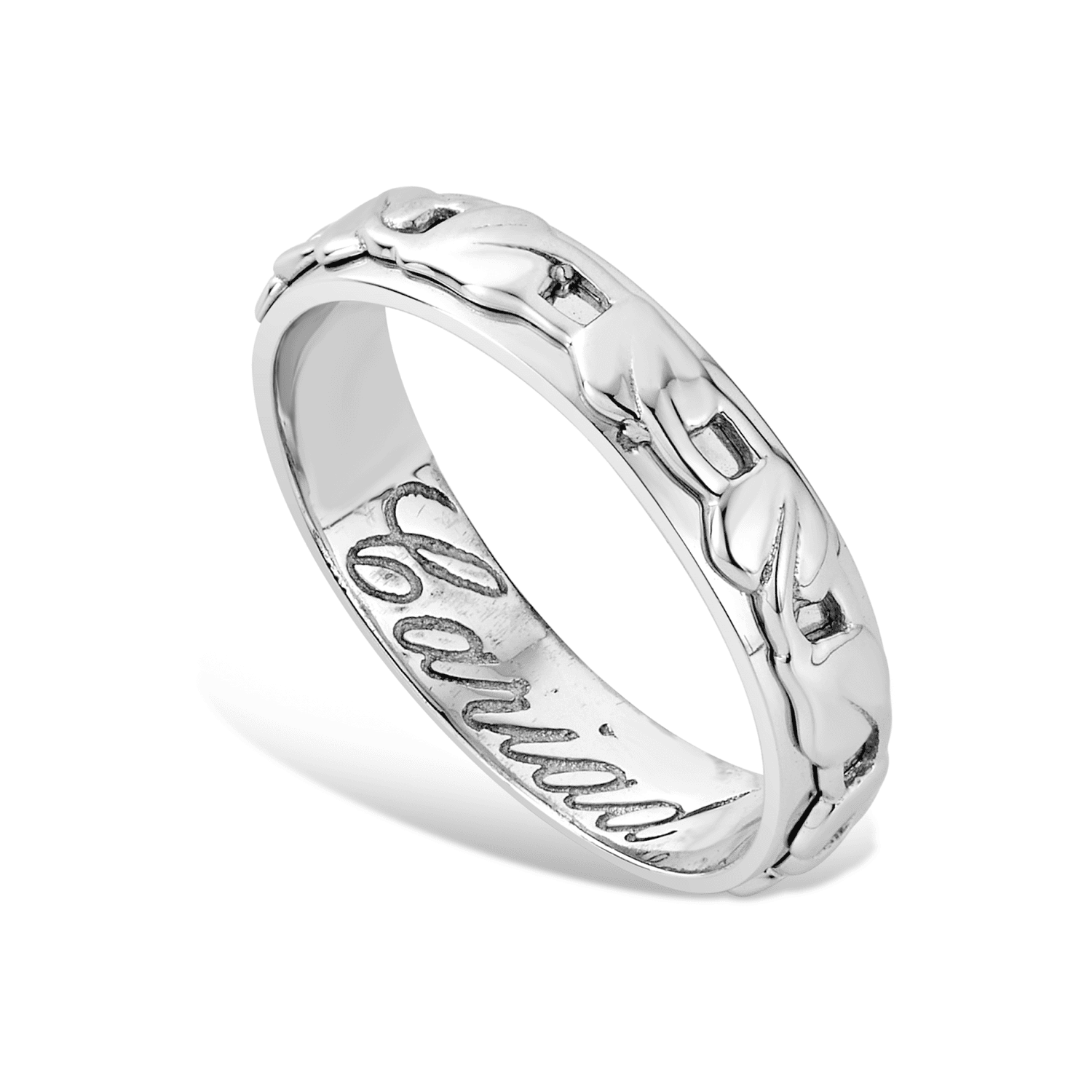 Tree of Life Wedding Ring White Gold