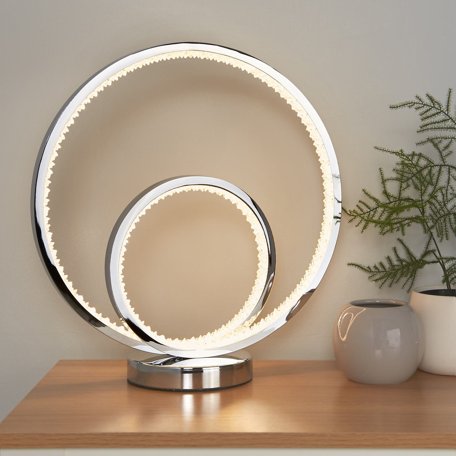 Chrome led online table lamp