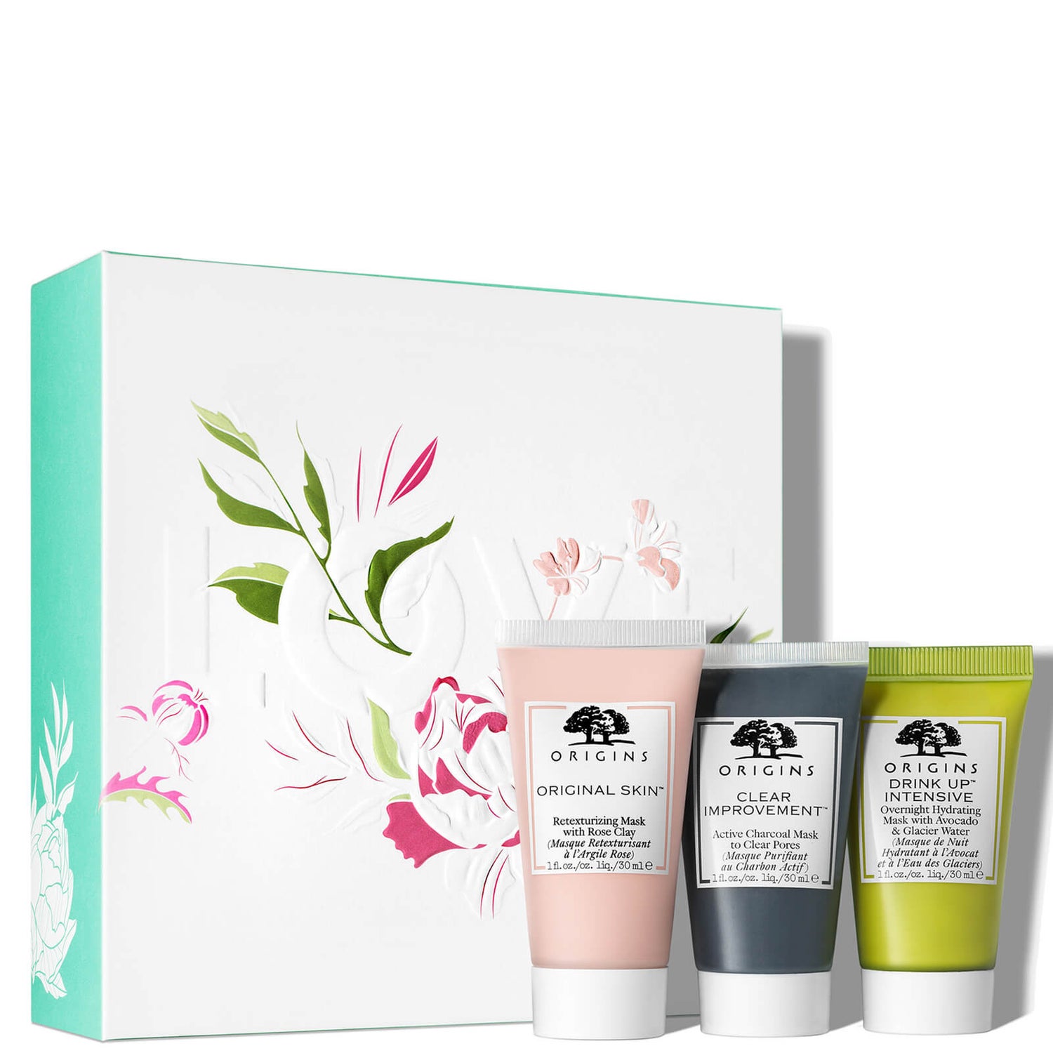 Origins LOVE AND MASK Masking Trio to Retexturize, Purify and Hydrate (Worth £39.00)