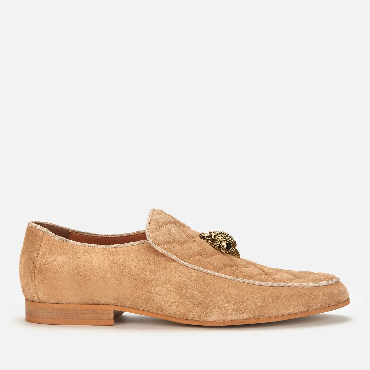 Kurt Geiger London Men's Hugh Eagle Head Suede Loafers - Beige