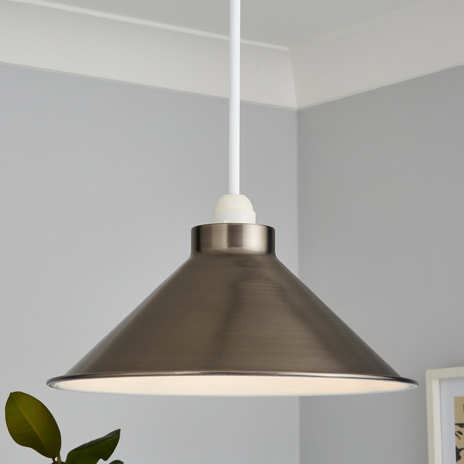 Homebase top grey lampshade