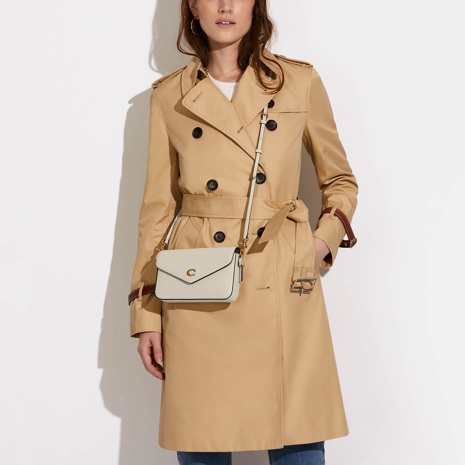 Coach Wyn Crossgrain Leather Crossbody - Chalk 0