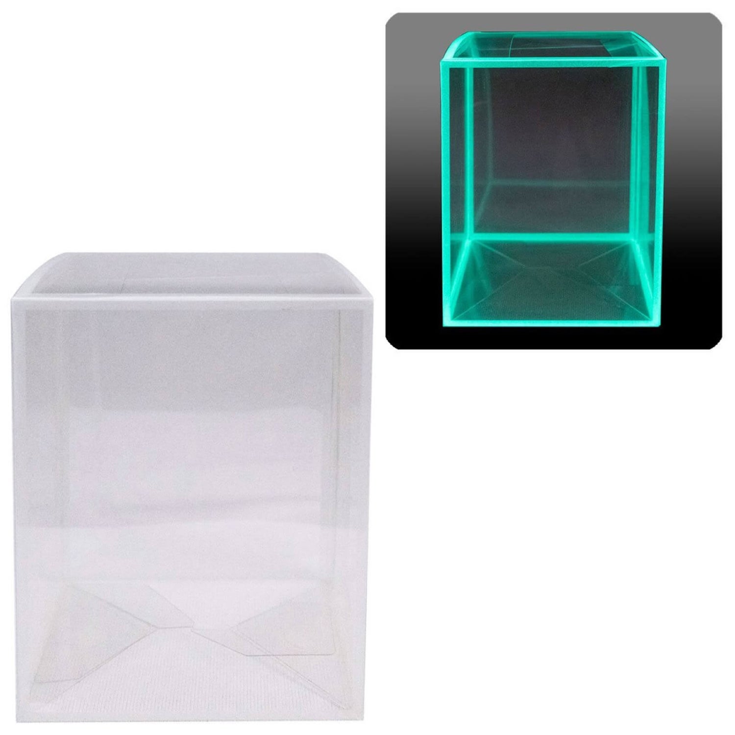 3 3/4" Vinyl Collectible Collapsible Protector Box 10-pack (Glow-In-The-Dark)