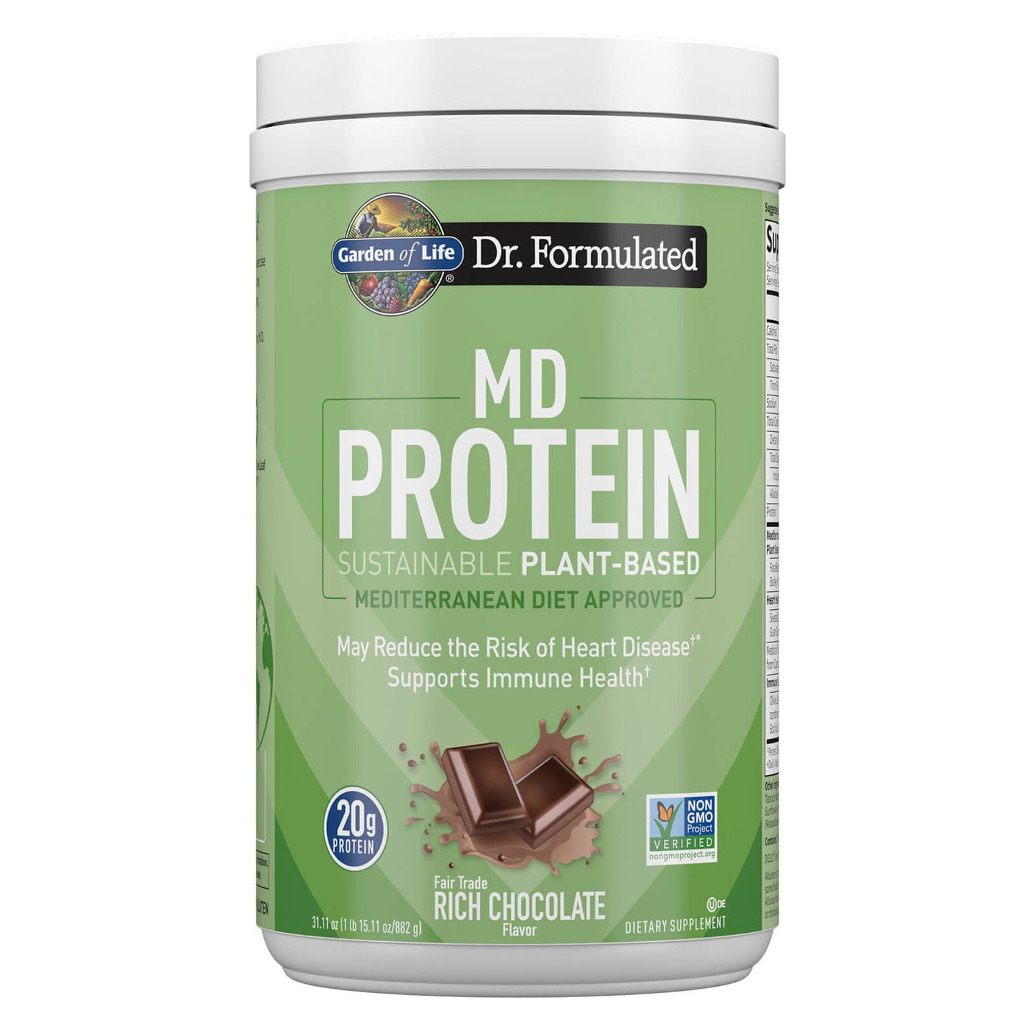 Poudre de protéines d'orge MD Protein - Chocolat - 605 g