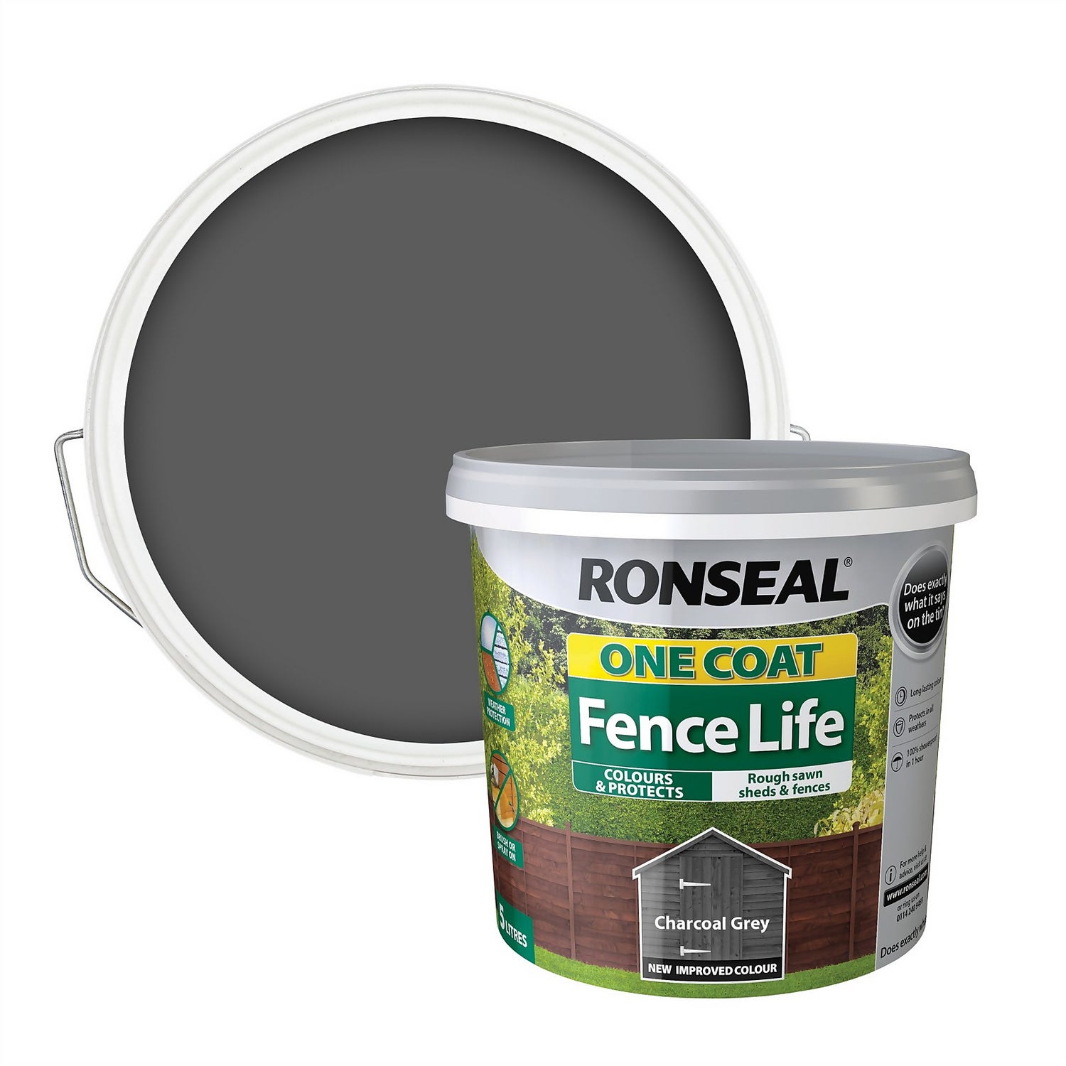 Ronseal One Coat Fence Life Charcoal