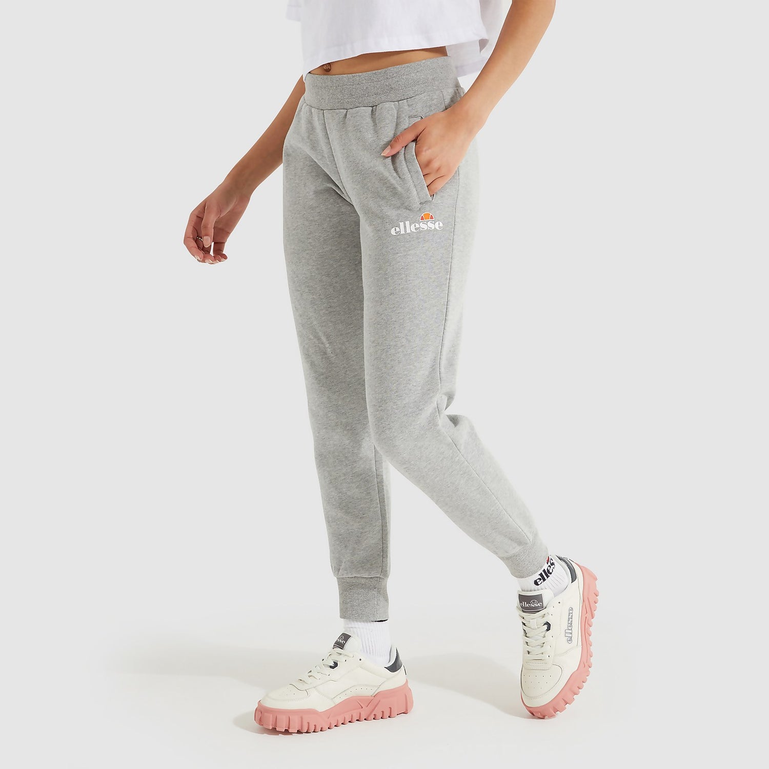 Women s Hallouli Jog Pants SGK Grey Marl Ellesse