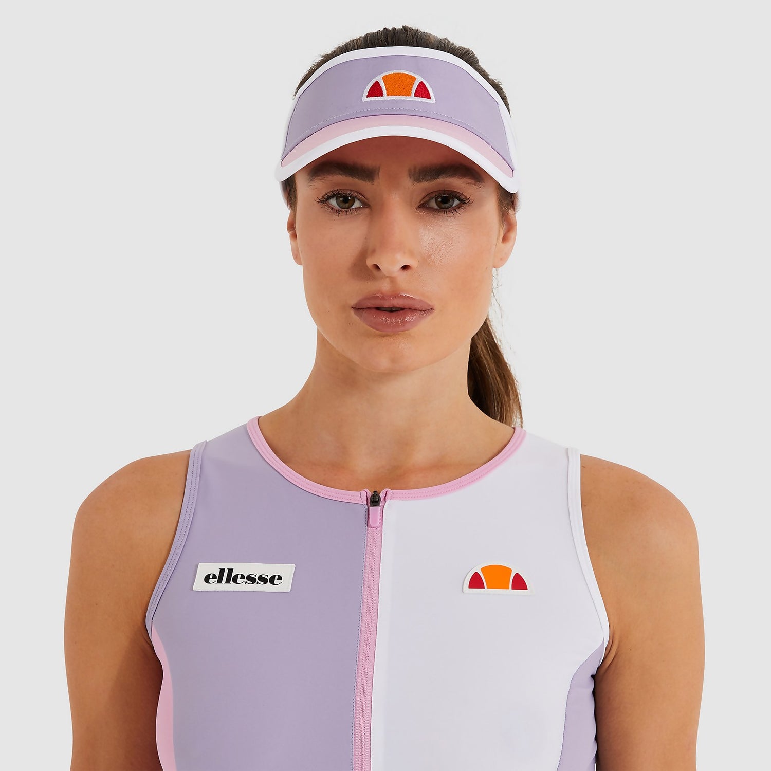 Ellesse piping panel crop hoodie outlet