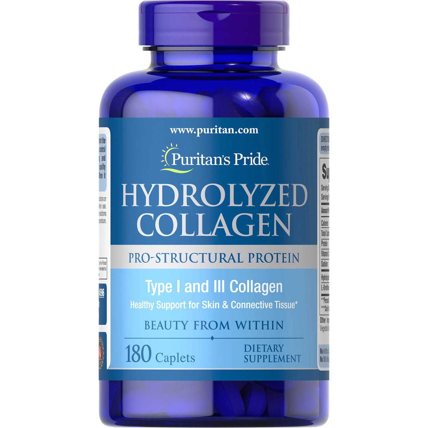 Puritan's Pride Collagen 1000mg - 180 Caplets