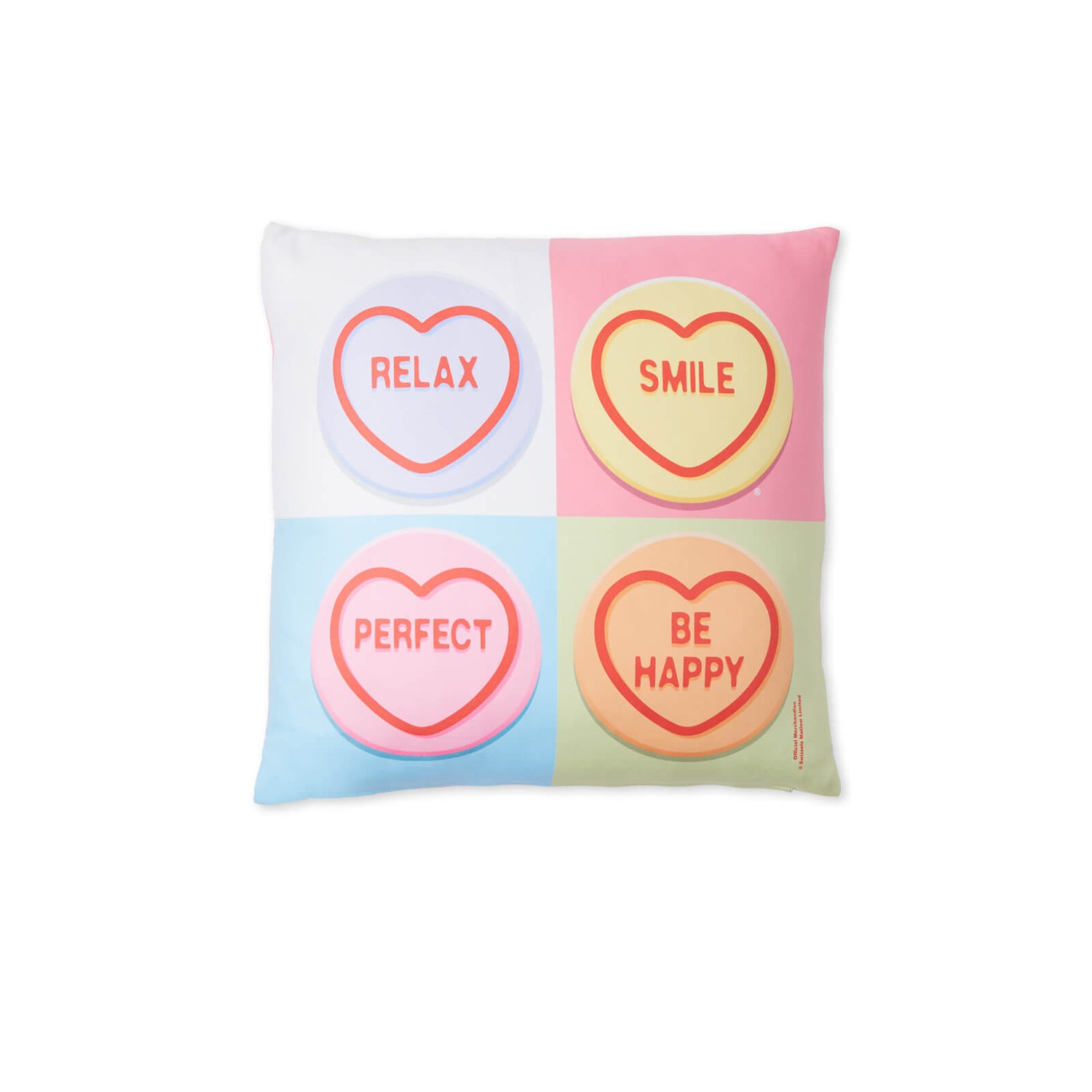 Swizzels Sweety Collection Block Hearts Square Cushion