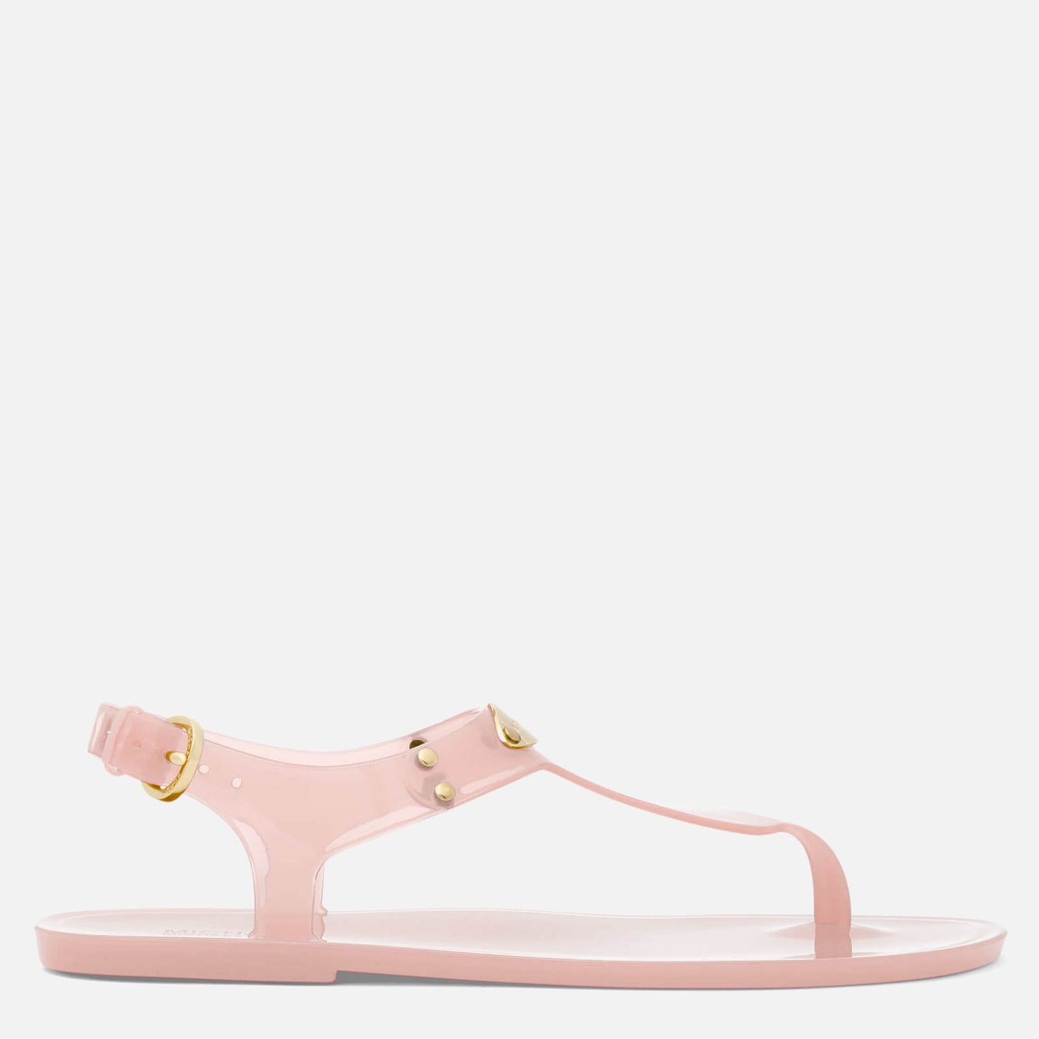 MICHAEL Michael Kors Women's MK Plate Jelly Toe Post Sandals - Soft Pink