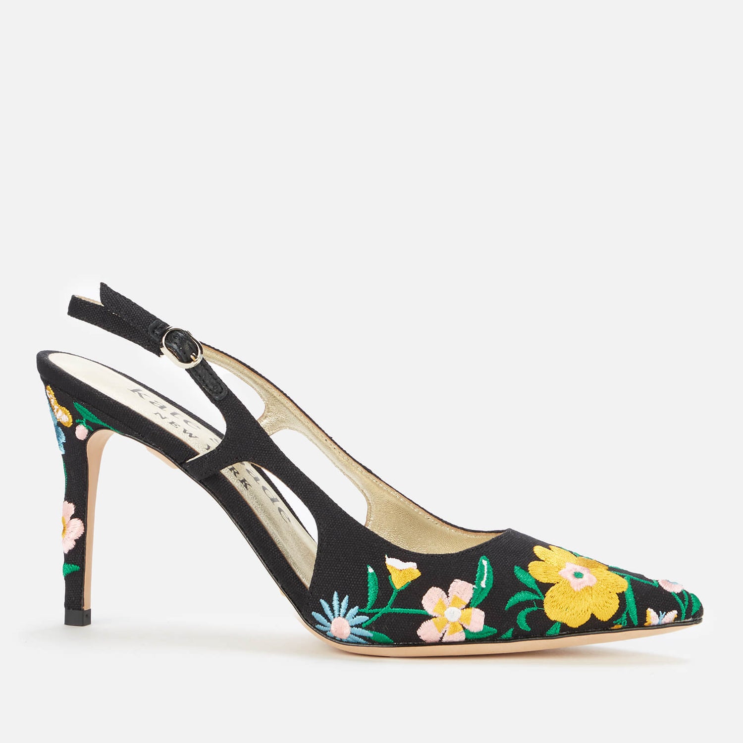 Kate Spade New York Women's Valerie Sling Back Court Shoes - Black Garden Floral - UK 3