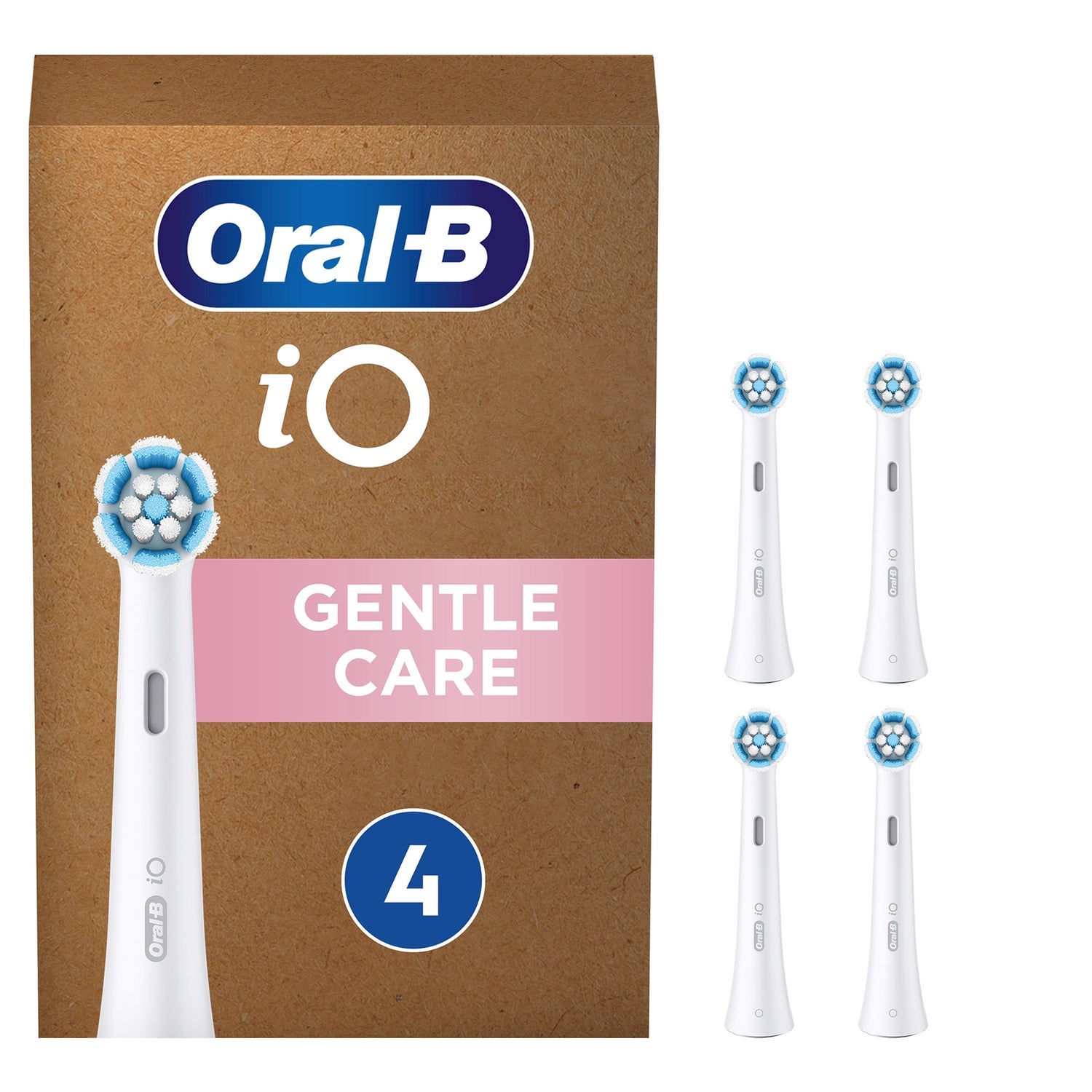 Oral B iO Gentle Care Toothbrush Heads, Pack of 4 Counts