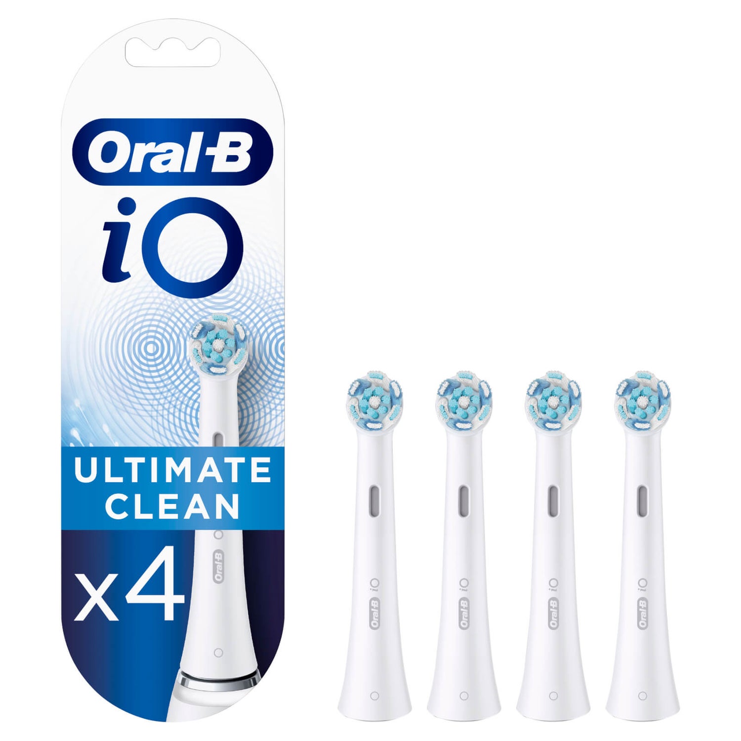 Oral B iO Ultimate Clean White Toothbrush Heads, Pack of 4 Counts