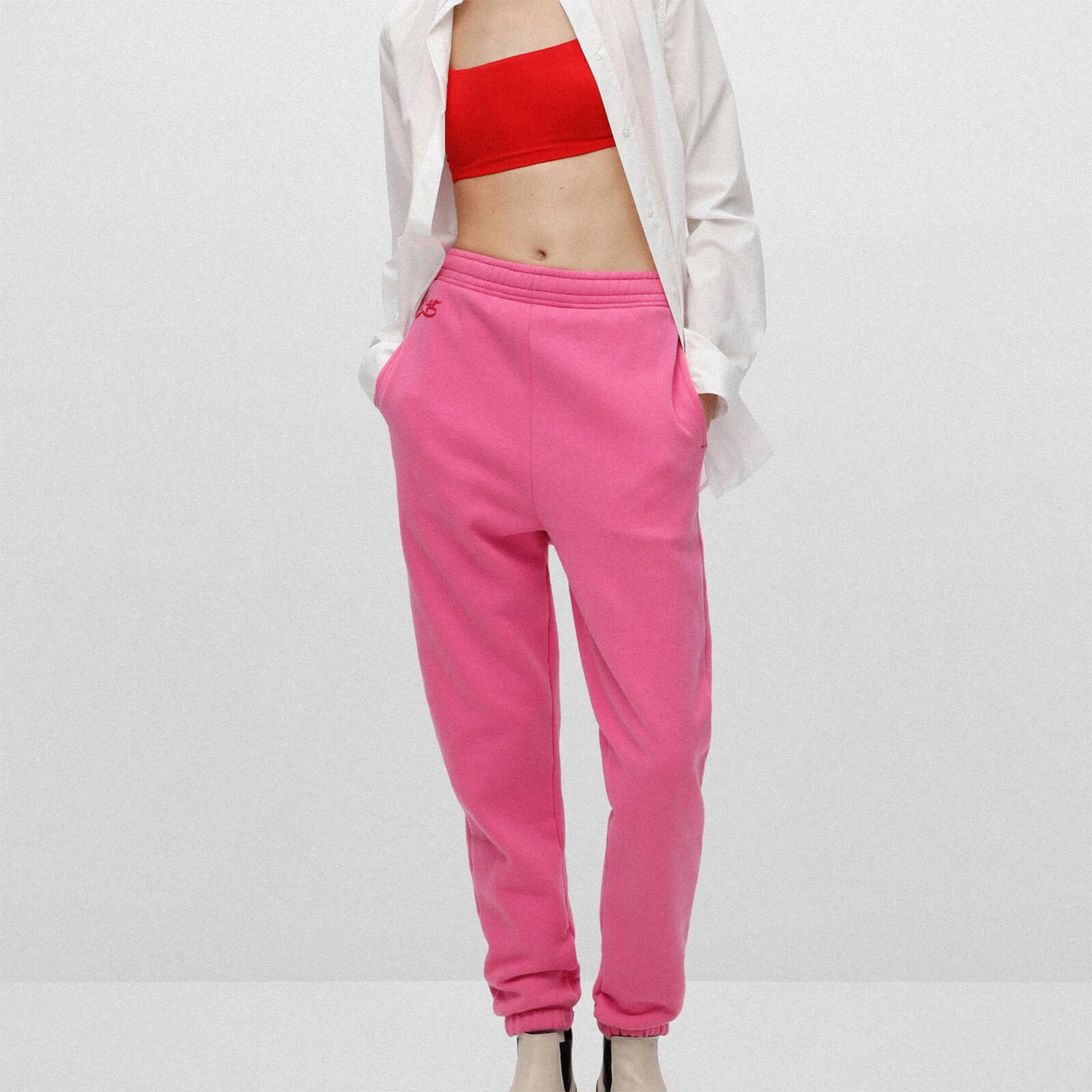 HUGO Women's Nigia Sweatpants - Dark Pink - XS