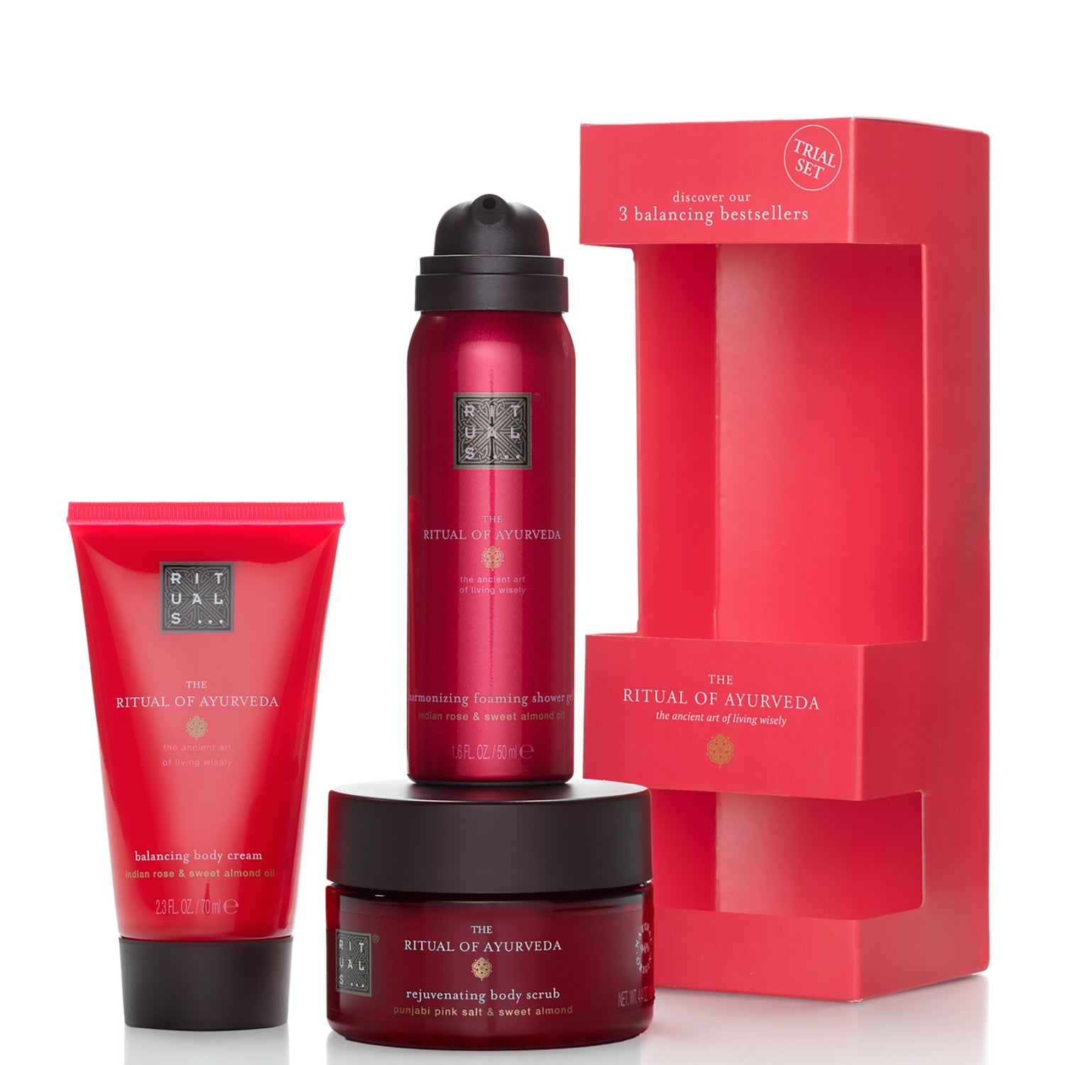 Rituals The Ritual of Ayurveda Sweet Almond & Indian Rose Mini Bath and Body Set