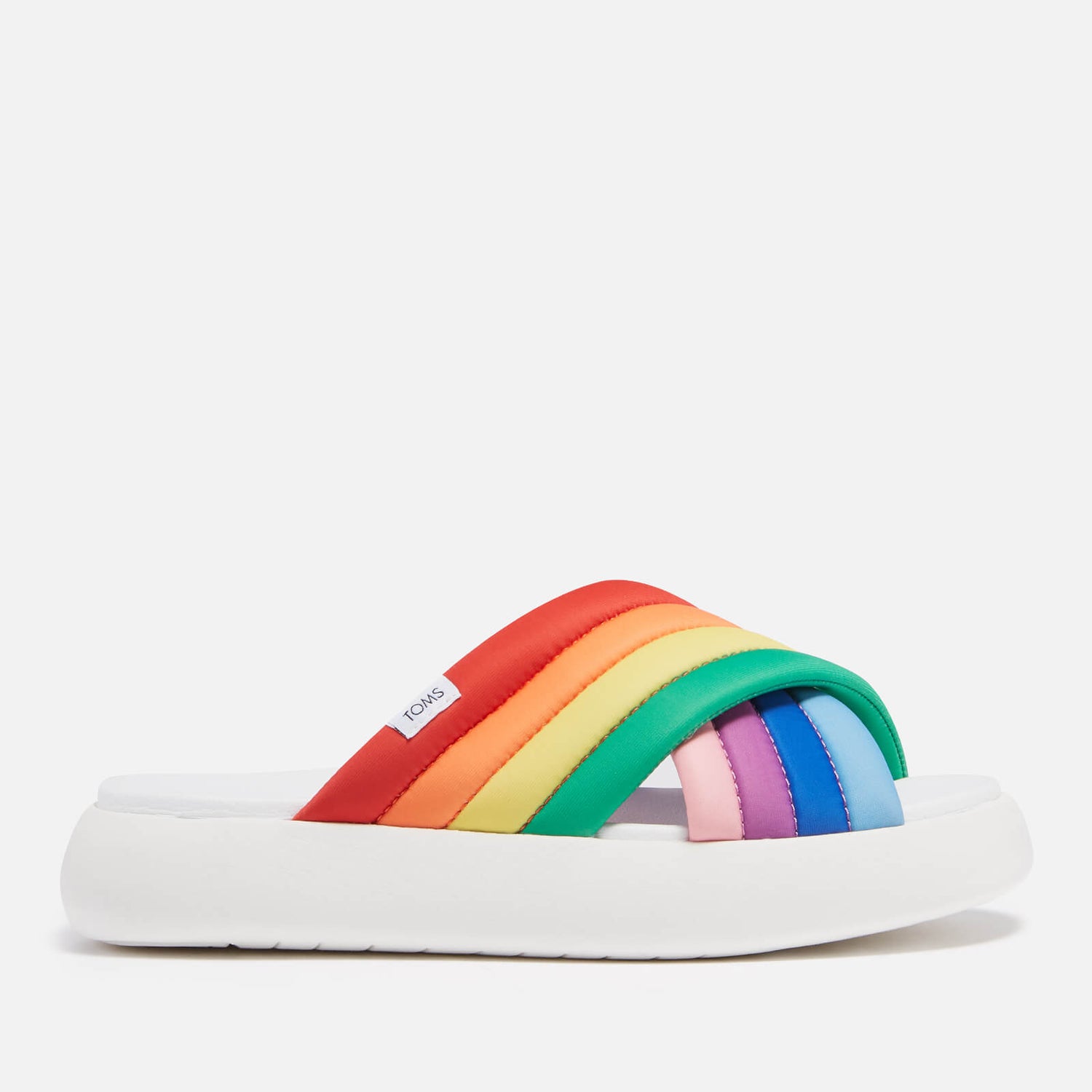 TOMS Women's Alpargata Mallow Crossover Sandals - Multi Rainbow Jersey - UK 3