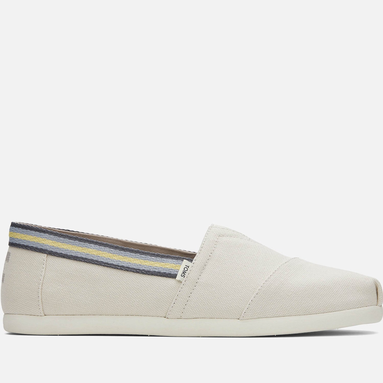 TOMS Men's Alpargata Vegan Canvas Pumps - Birch Washed/Stripe Trim